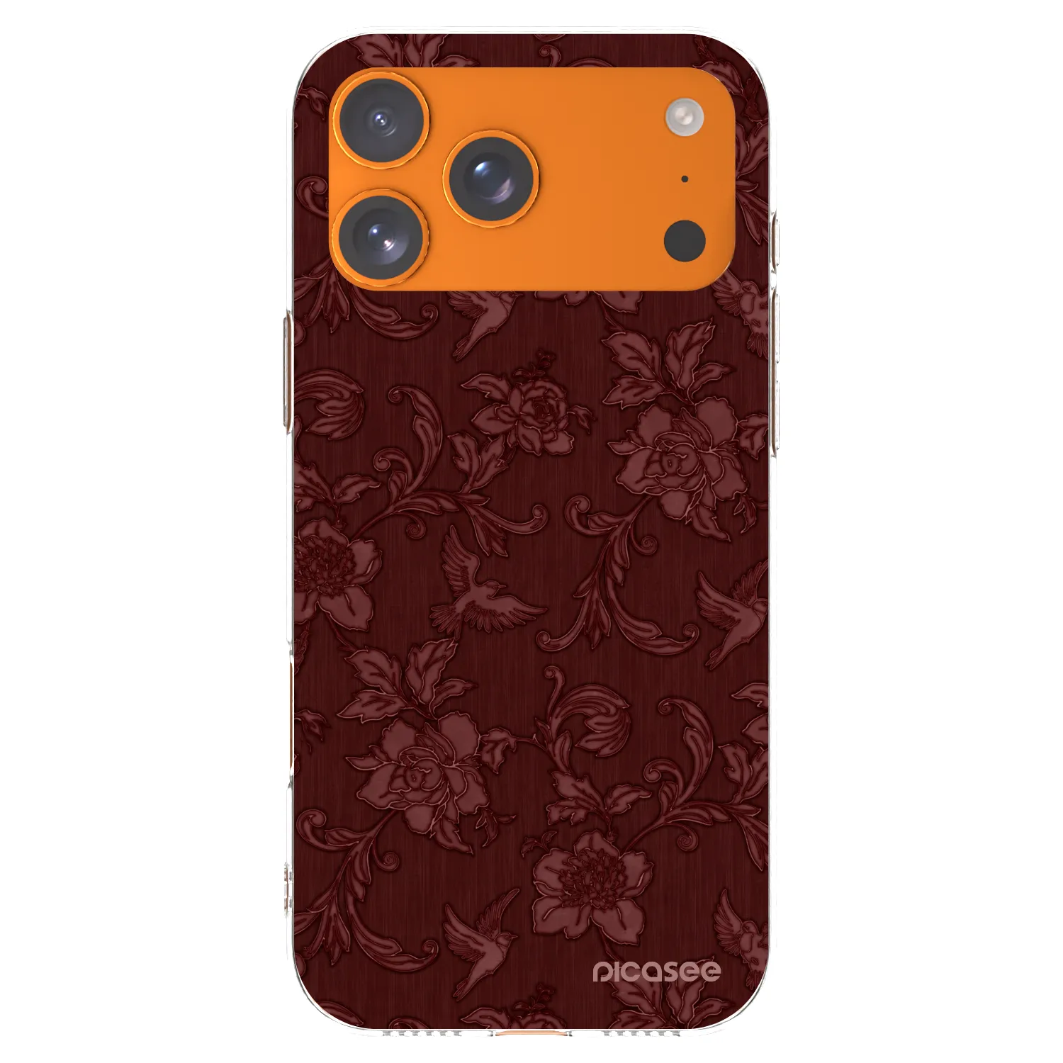 Picasee silikonový průhledný obal pro Apple iPhone 17 Pro Max - Red Elegance