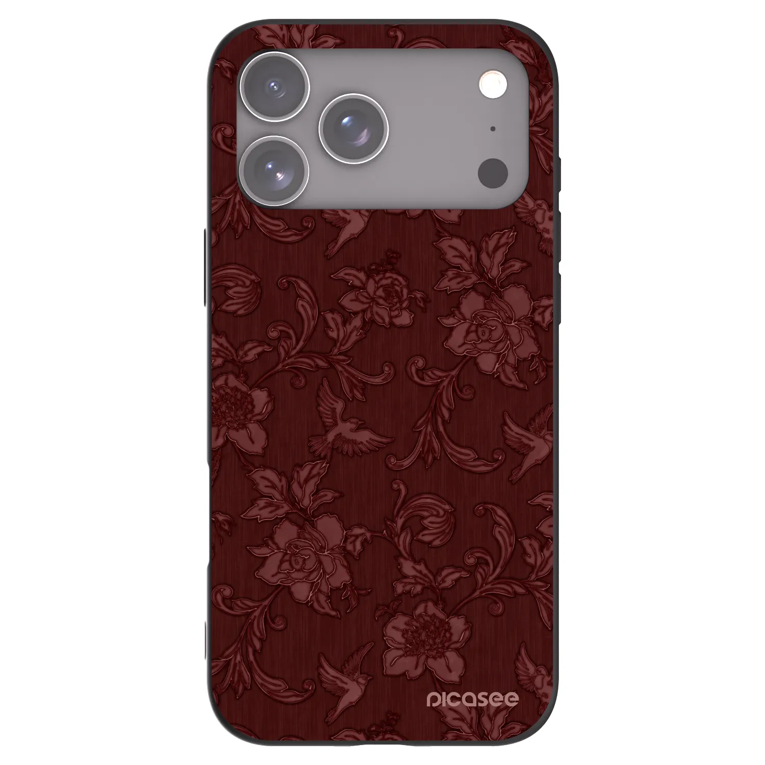 Picasee silikonový černý obal pro Apple iPhone 17 Pro Max - Red Elegance