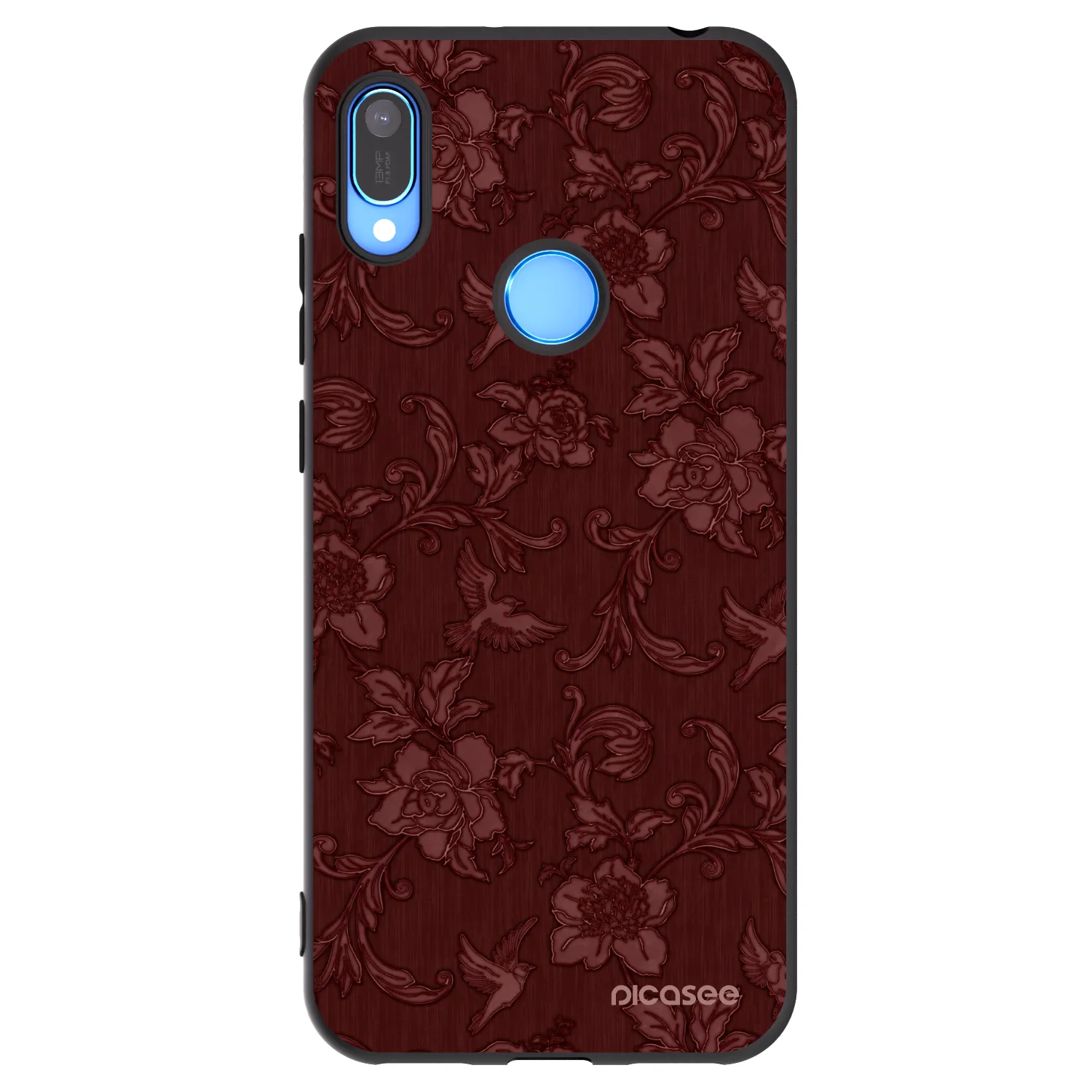 Picasee silikonový černý obal pro Huawei Y6 2019 - Red Elegance