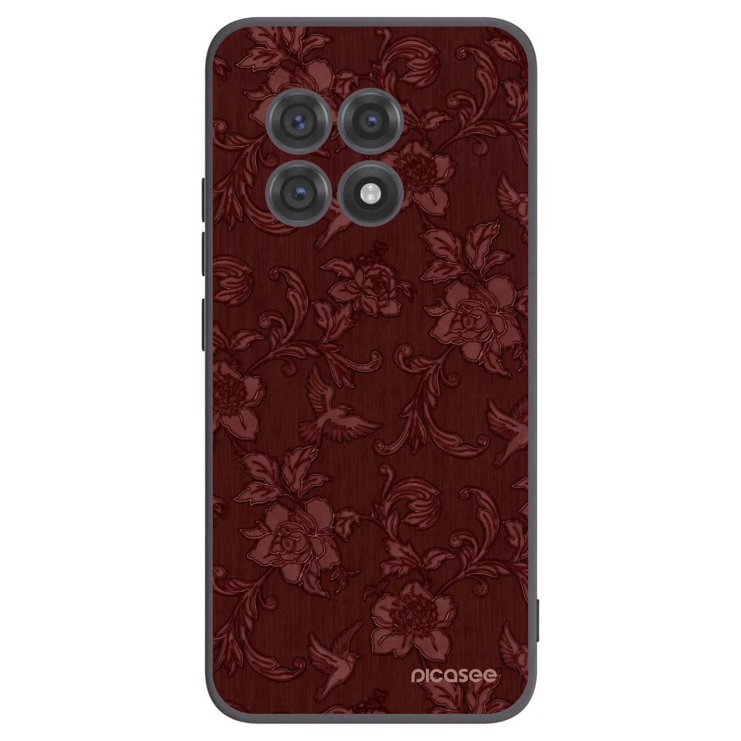 Picasee silikonový černý obal pro OnePlus 13R 5G - Red Elegance