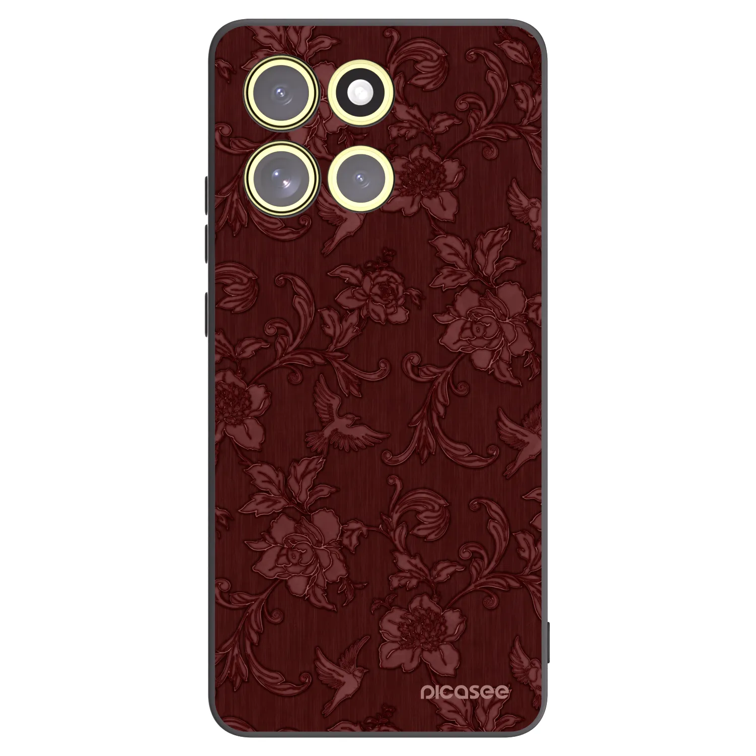 Picasee silikonový černý obal pro Motorola Moto G86 5G - Red Elegance
