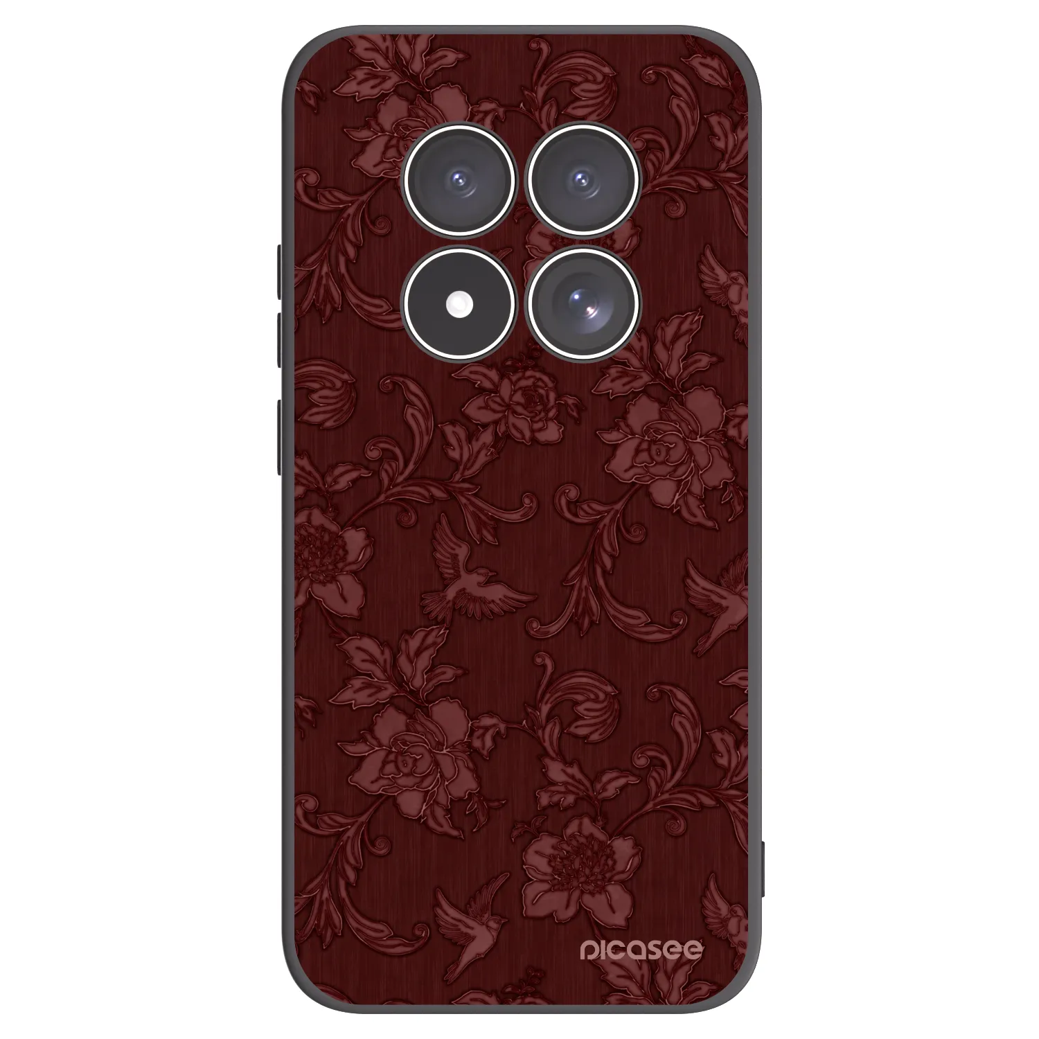 Picasee silikonový černý obal pro Xiaomi Redmi Note 15 Pro 4G - Red Elegance
