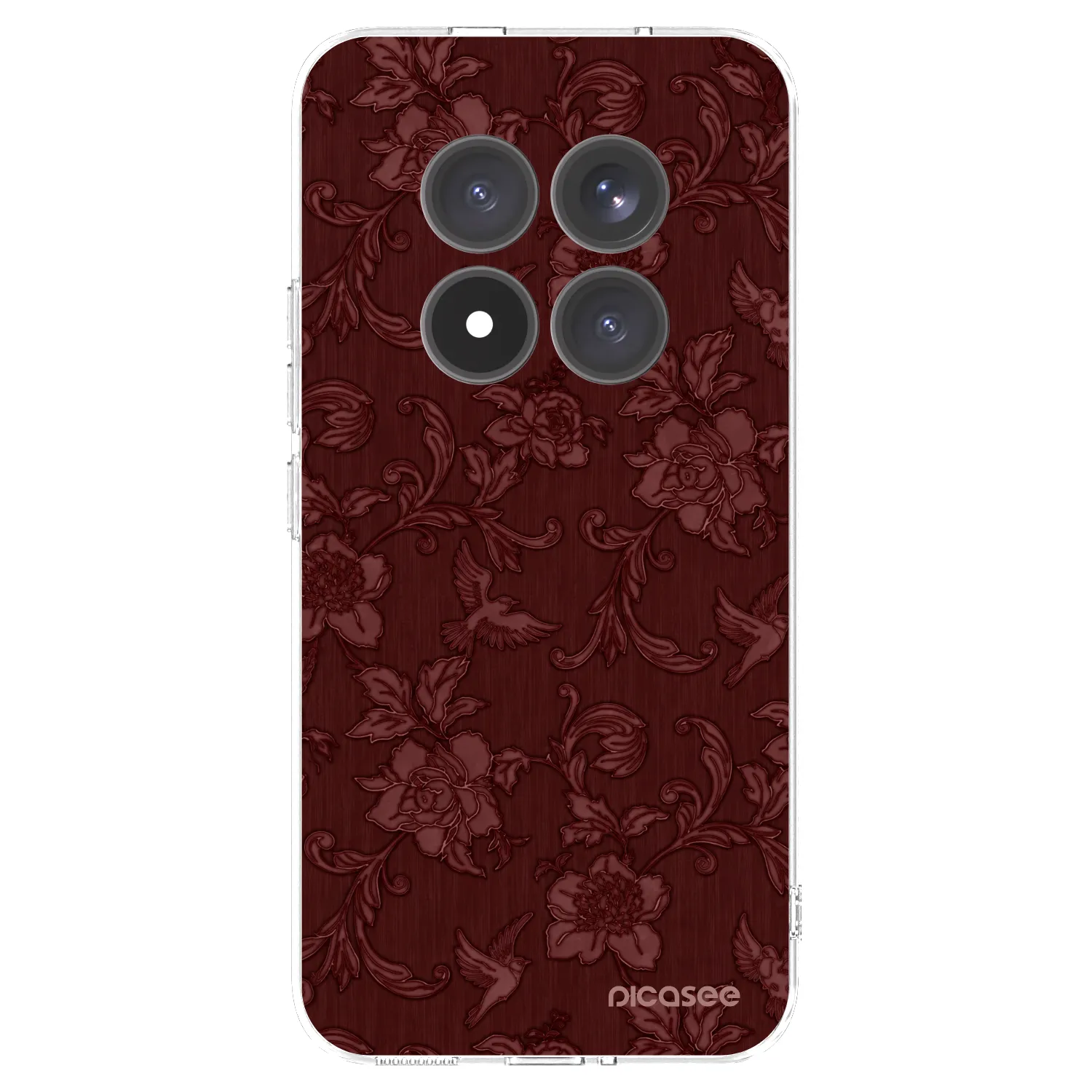Picasee silikonový průhledný obal pro Xiaomi Redmi Note 15 Pro+ - Red Elegance