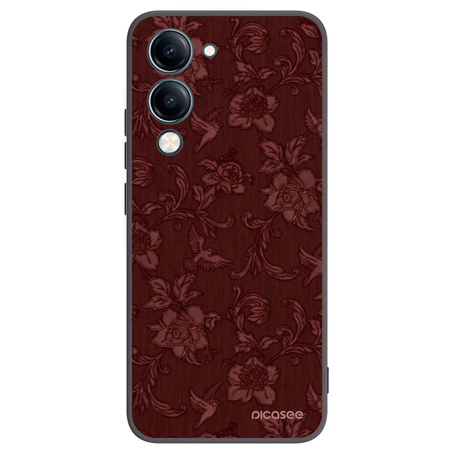 Picasee silikonový černý obal pro Vivo Y29s 5G - Red Elegance