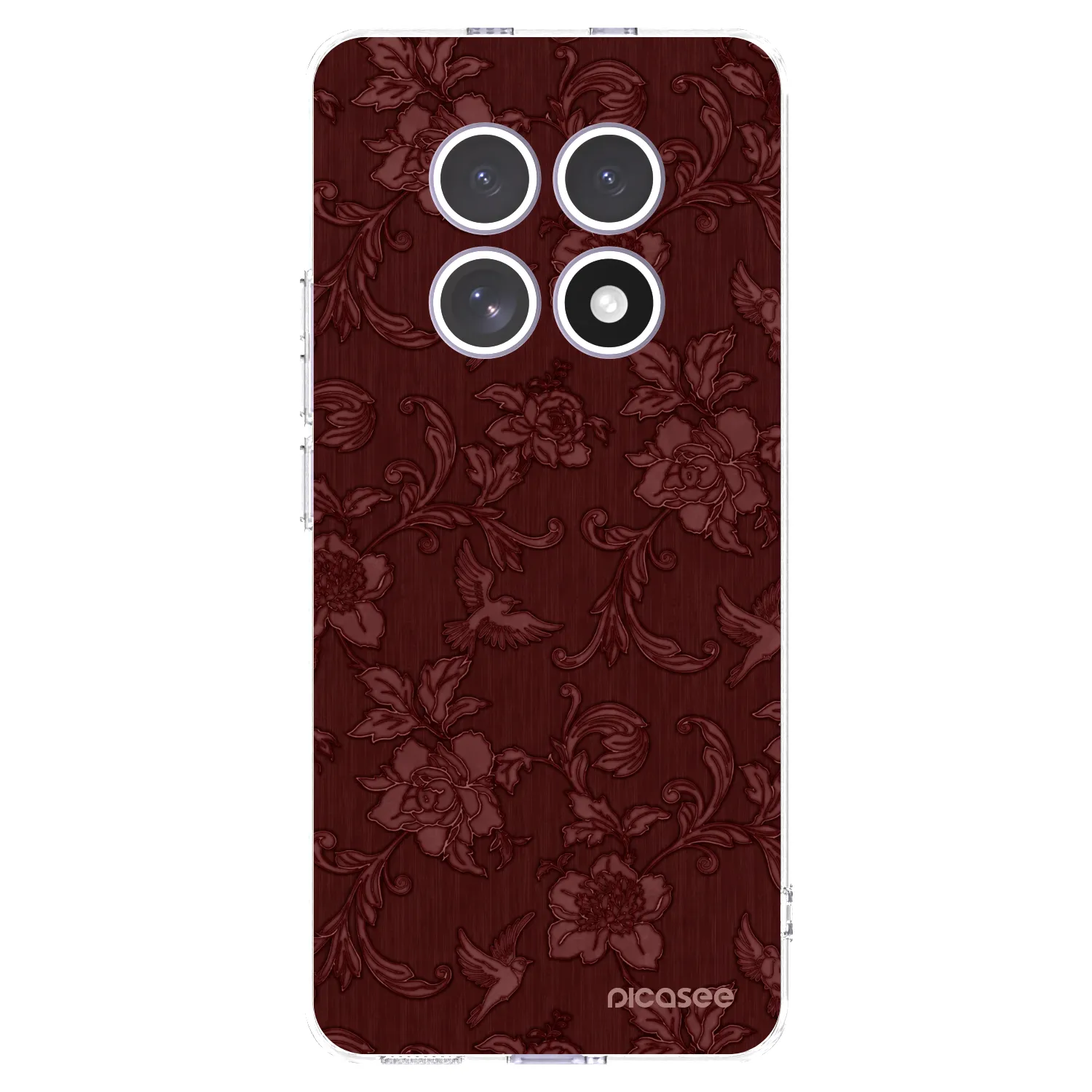 Picasee silikonový průhledný obal pro Xiaomi Redmi Note 15 4G - Red Elegance