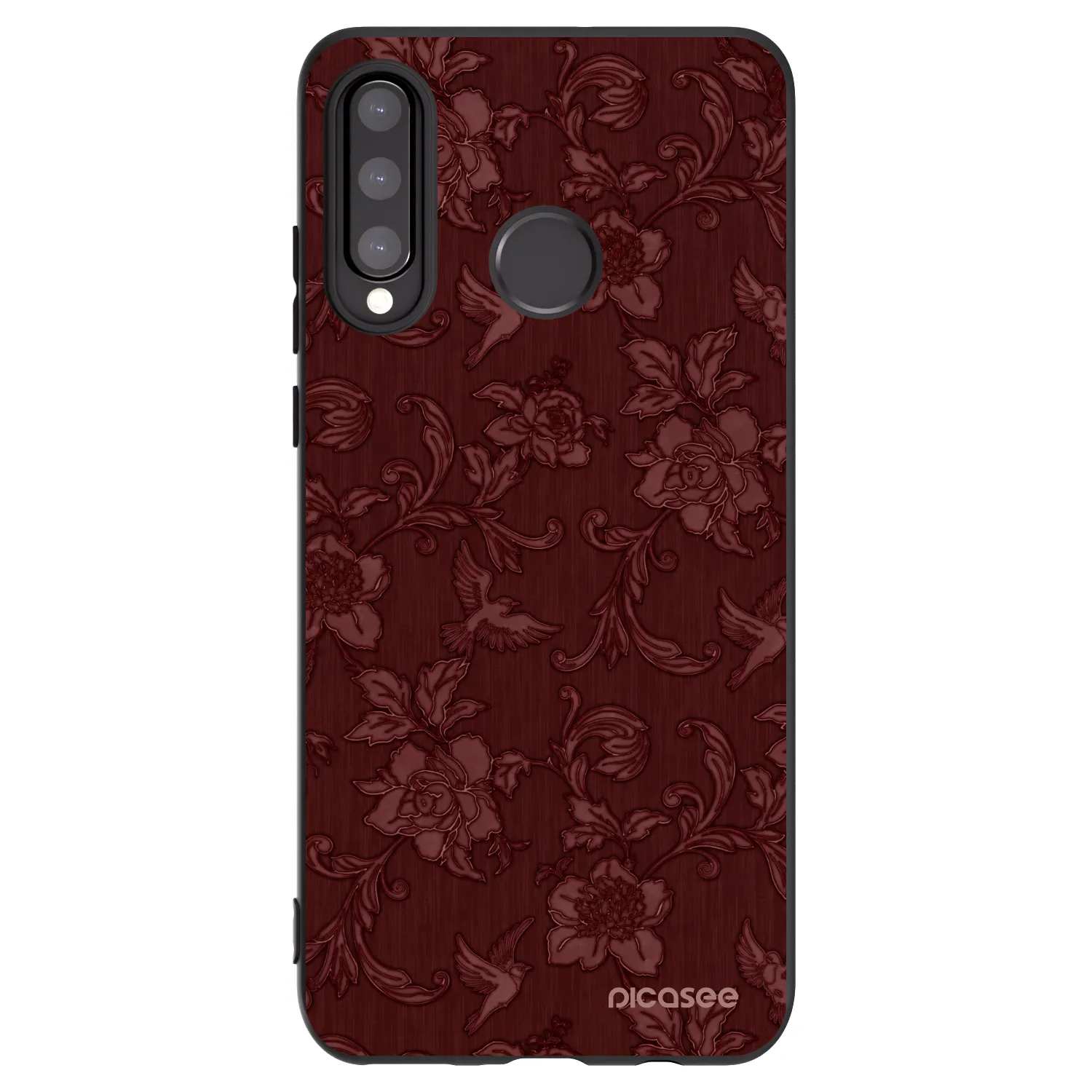 Picasee silikonový černý obal pro Huawei P30 Lite - Red Elegance