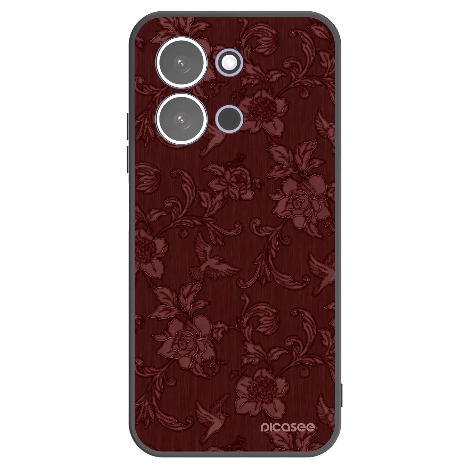 Picasee silikonový černý obal pro Xiaomi Redmi 15C 5G - Red Elegance