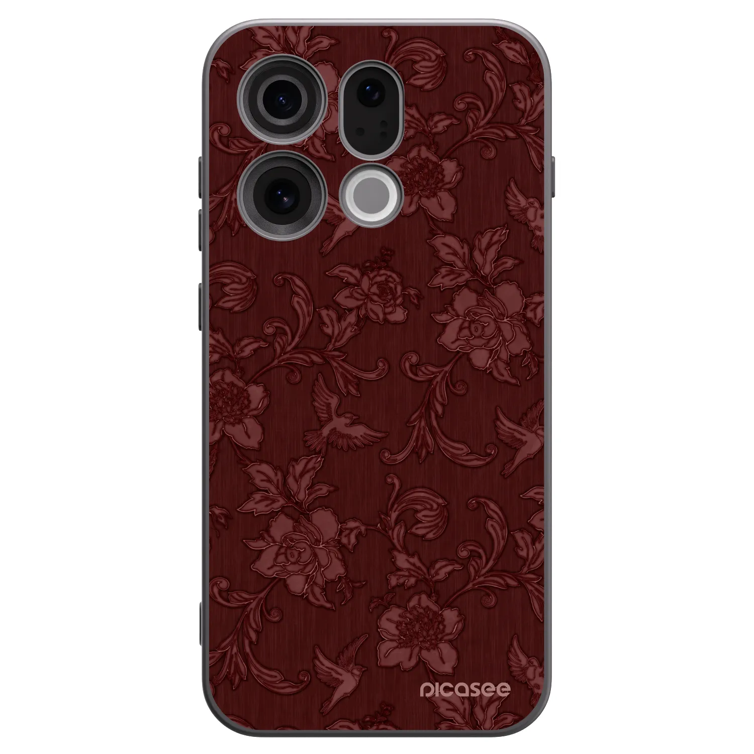 Picasee silikonový černý obal pro OPPO Find X9 - Red Elegance