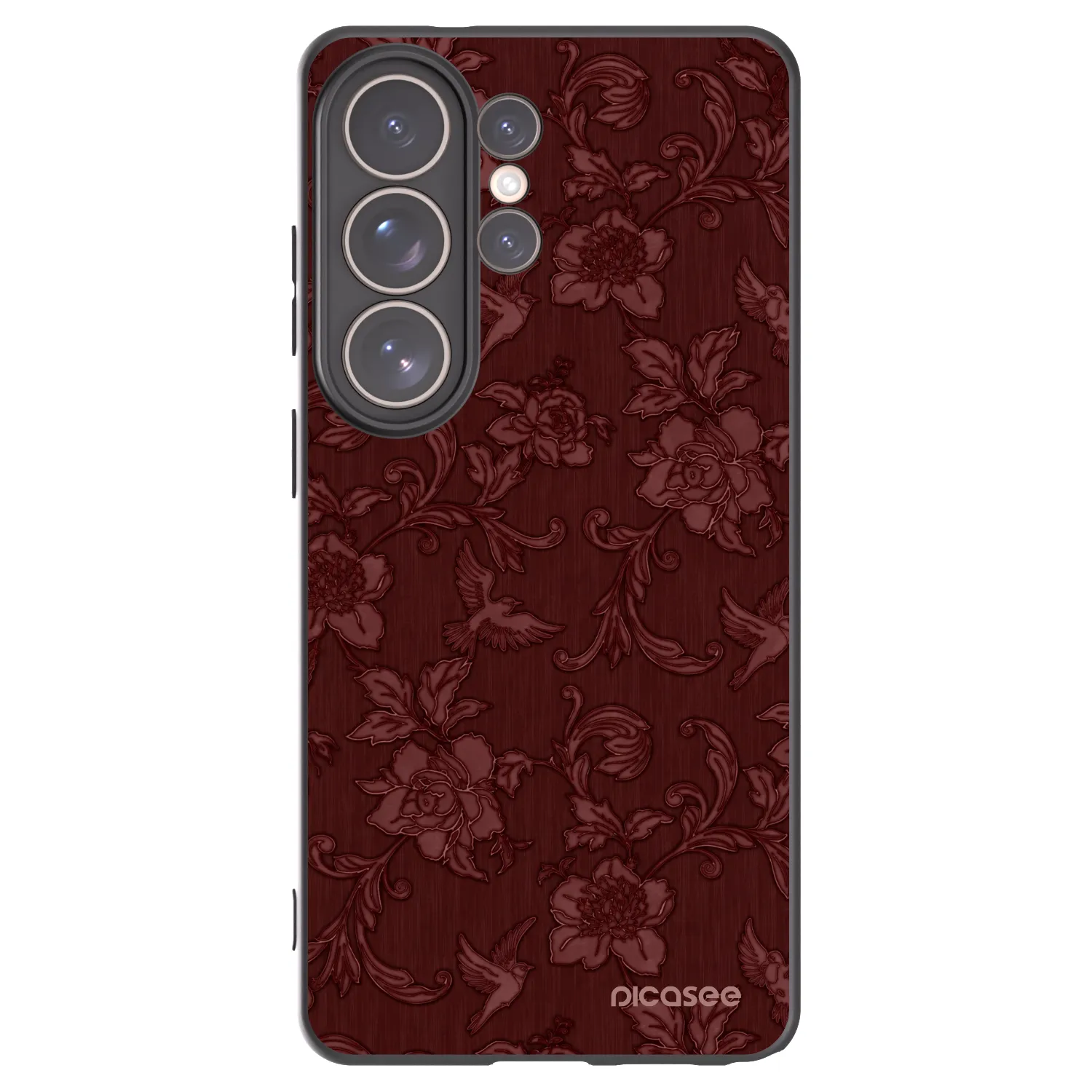 Picasee silikonový černý obal pro Samsung Galaxy S26 Ultra - Red Elegance