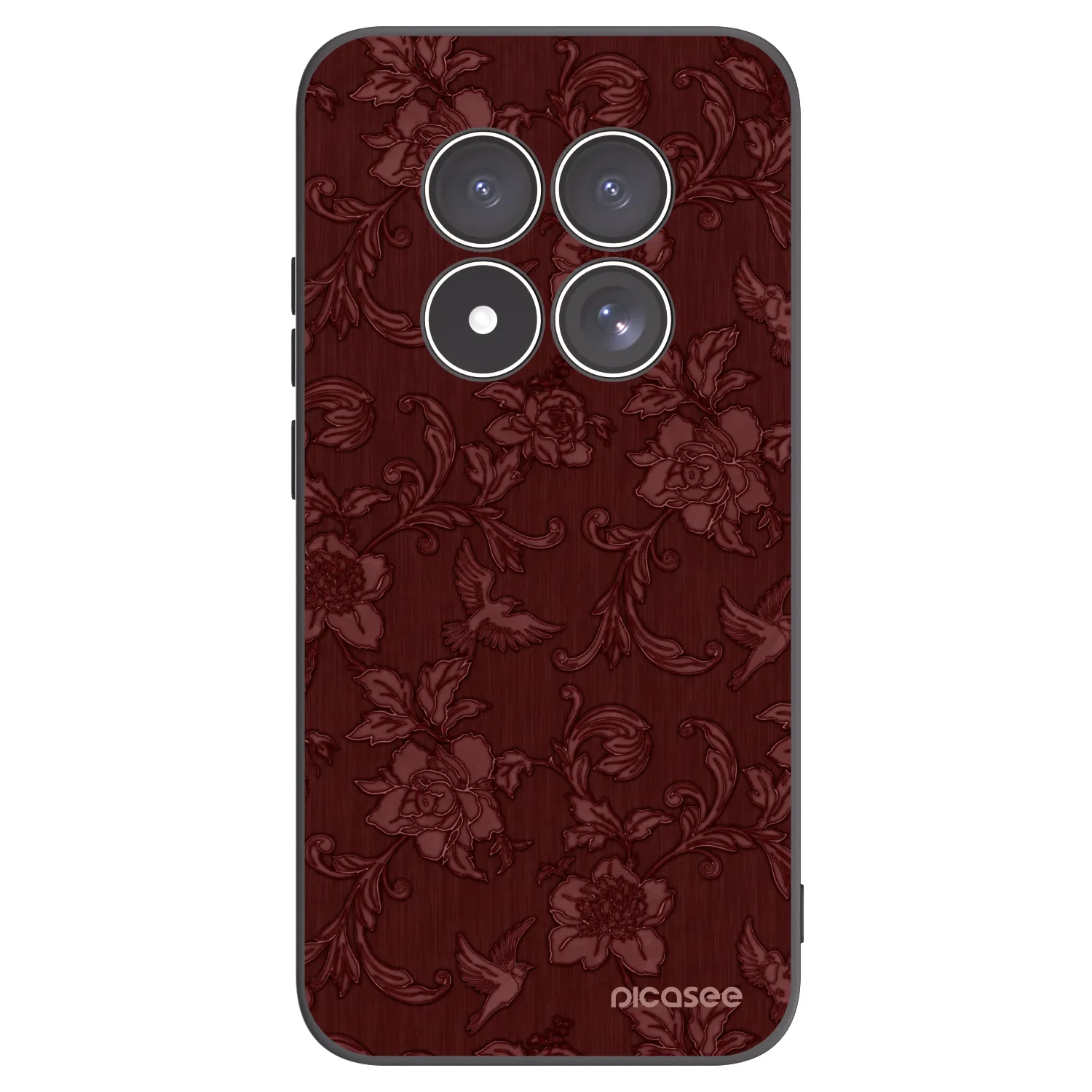 Picasee silikonový černý obal pro Xiaomi Redmi Note 15 Pro 5G - Red Elegance