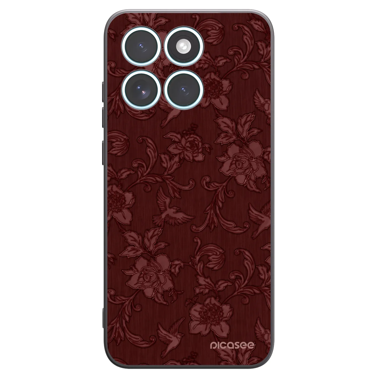Picasee silikonový černý obal pro Motorola Edge 70 Fusion - Red Elegance