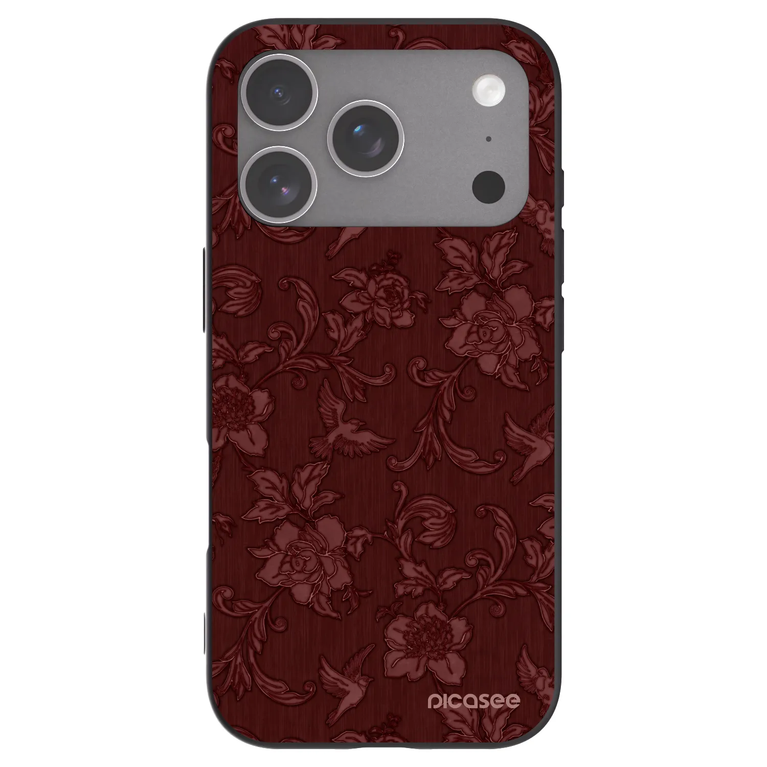 Picasee silikonový černý obal pro Apple iPhone 18 Pro - Red Elegance