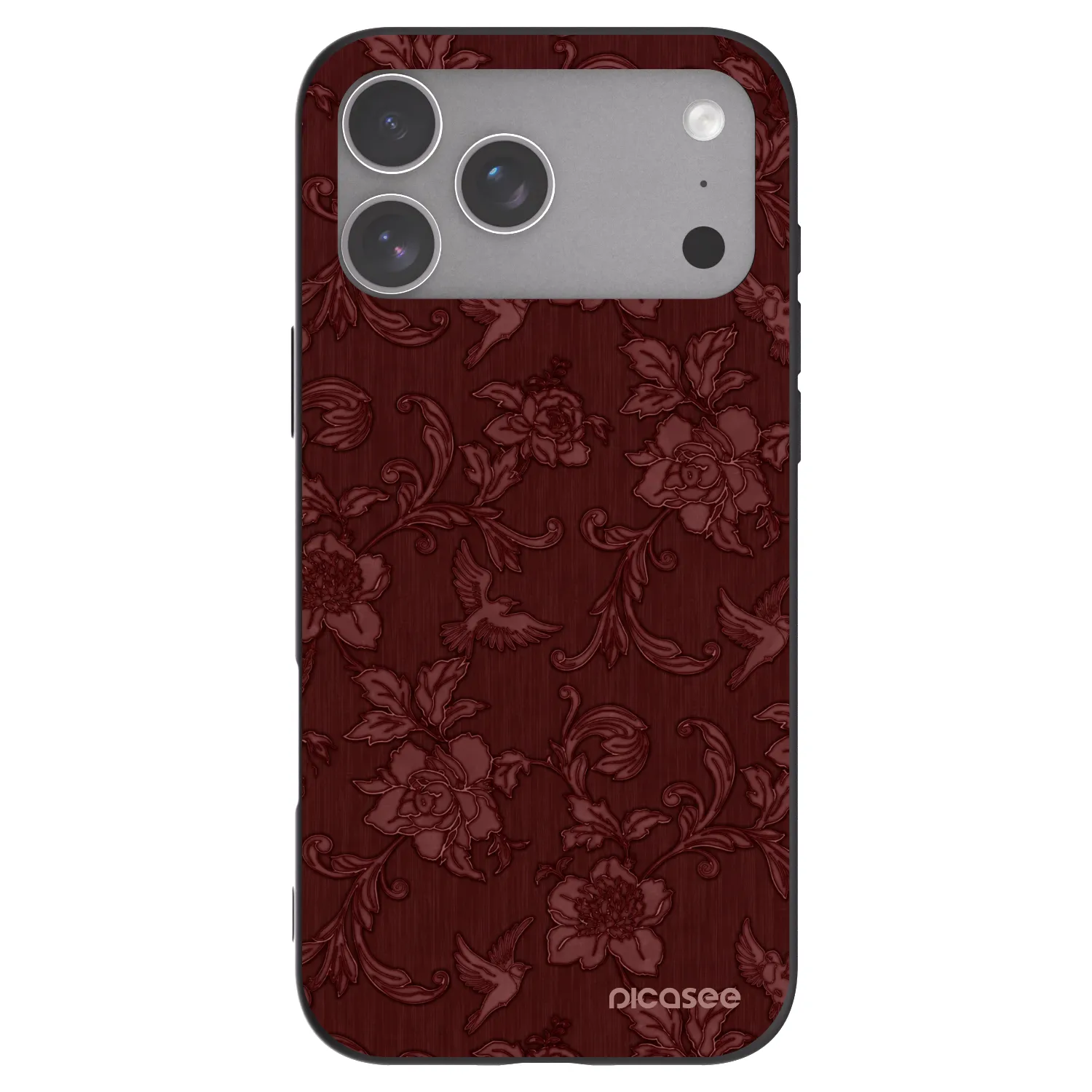 Picasee silikonový černý obal pro Apple iPhone 18 Pro Max - Red Elegance