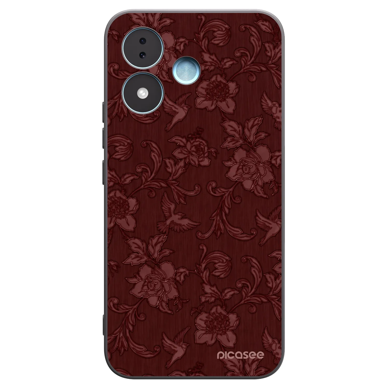 Picasee silikonový černý obal pro Xiaomi Redmi Note 17 5G - Red Elegance