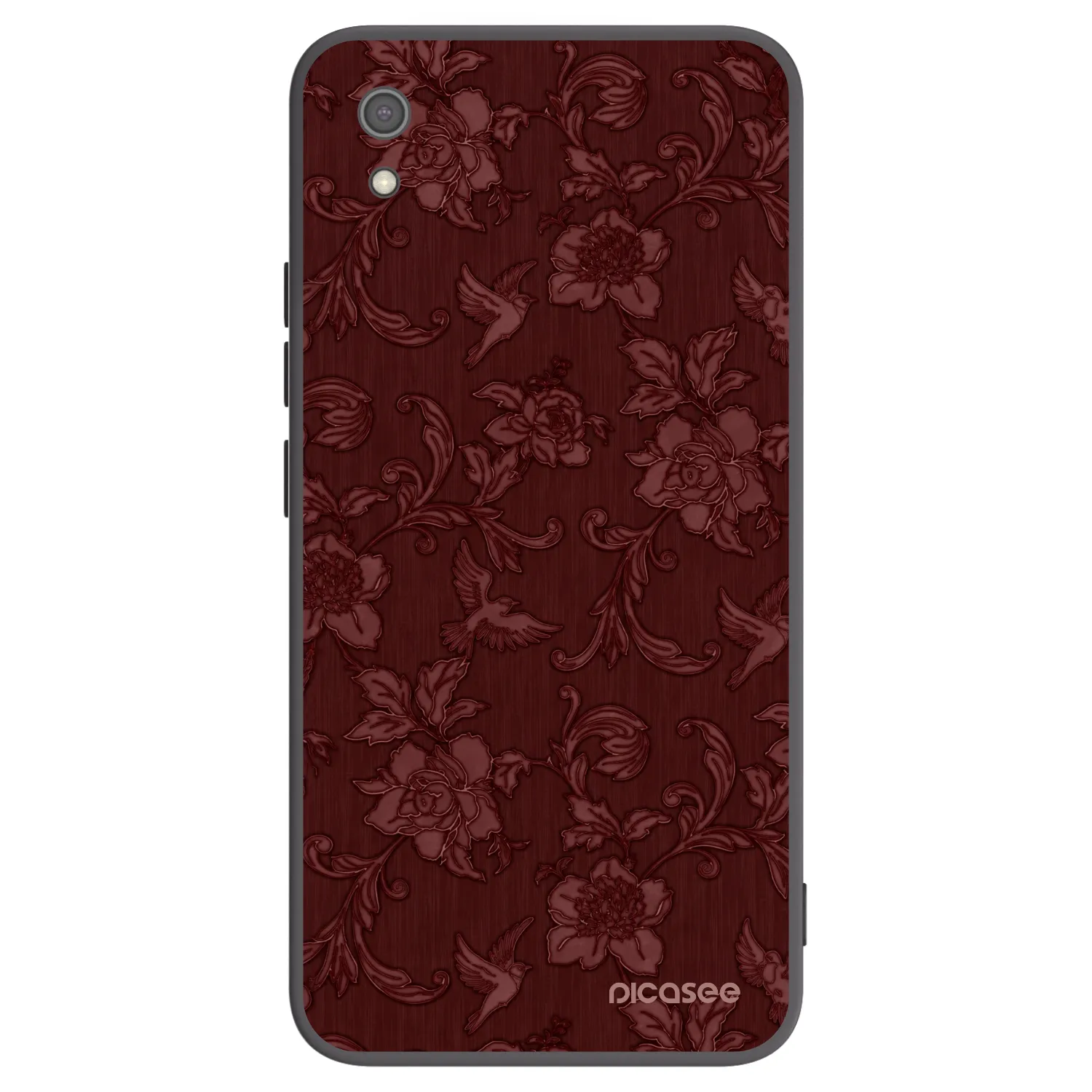 Picasee silikonový černý obal pro Xiaomi Redmi 7A - Red Elegance