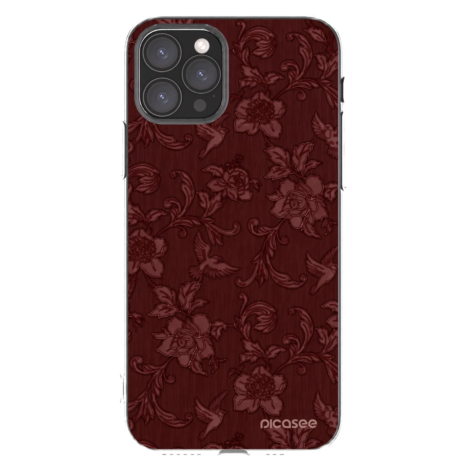 Picasee silikonový průhledný obal pro Apple iPhone 11 Pro - Red Elegance