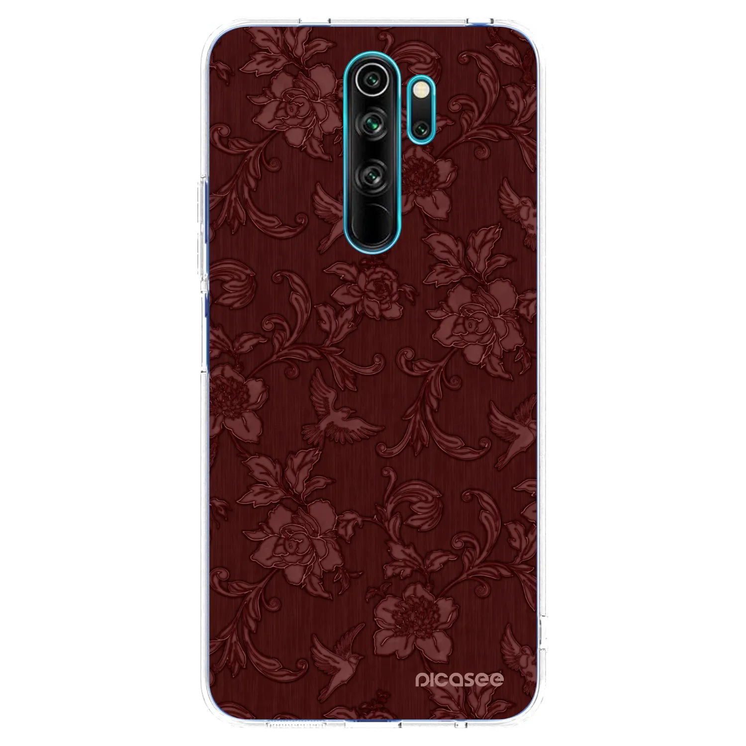 Picasee silikonový průhledný obal pro Xiaomi Redmi Note 8 Pro - Red Elegance