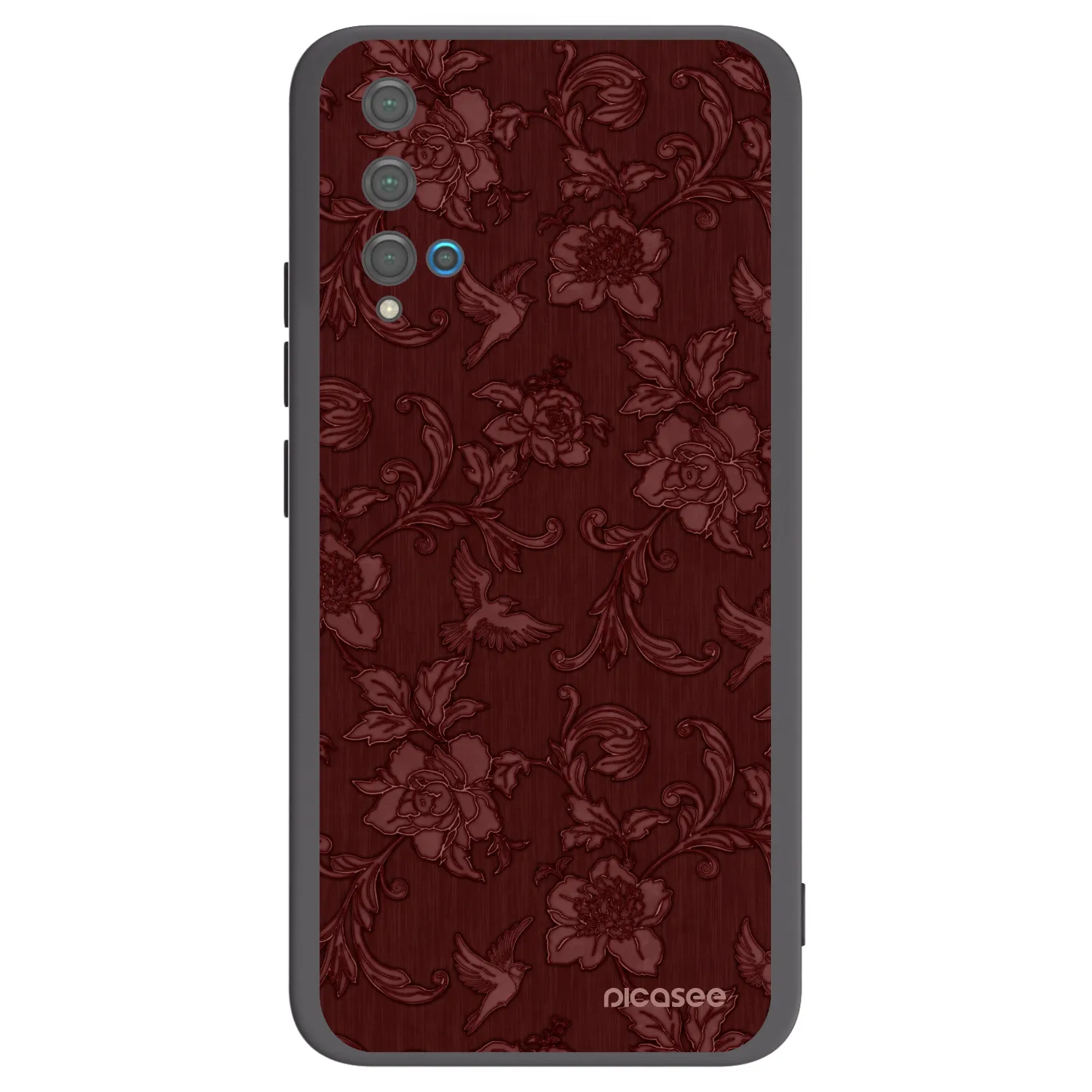 Picasee silikonový černý obal pro Huawei Nova 5T - Red Elegance