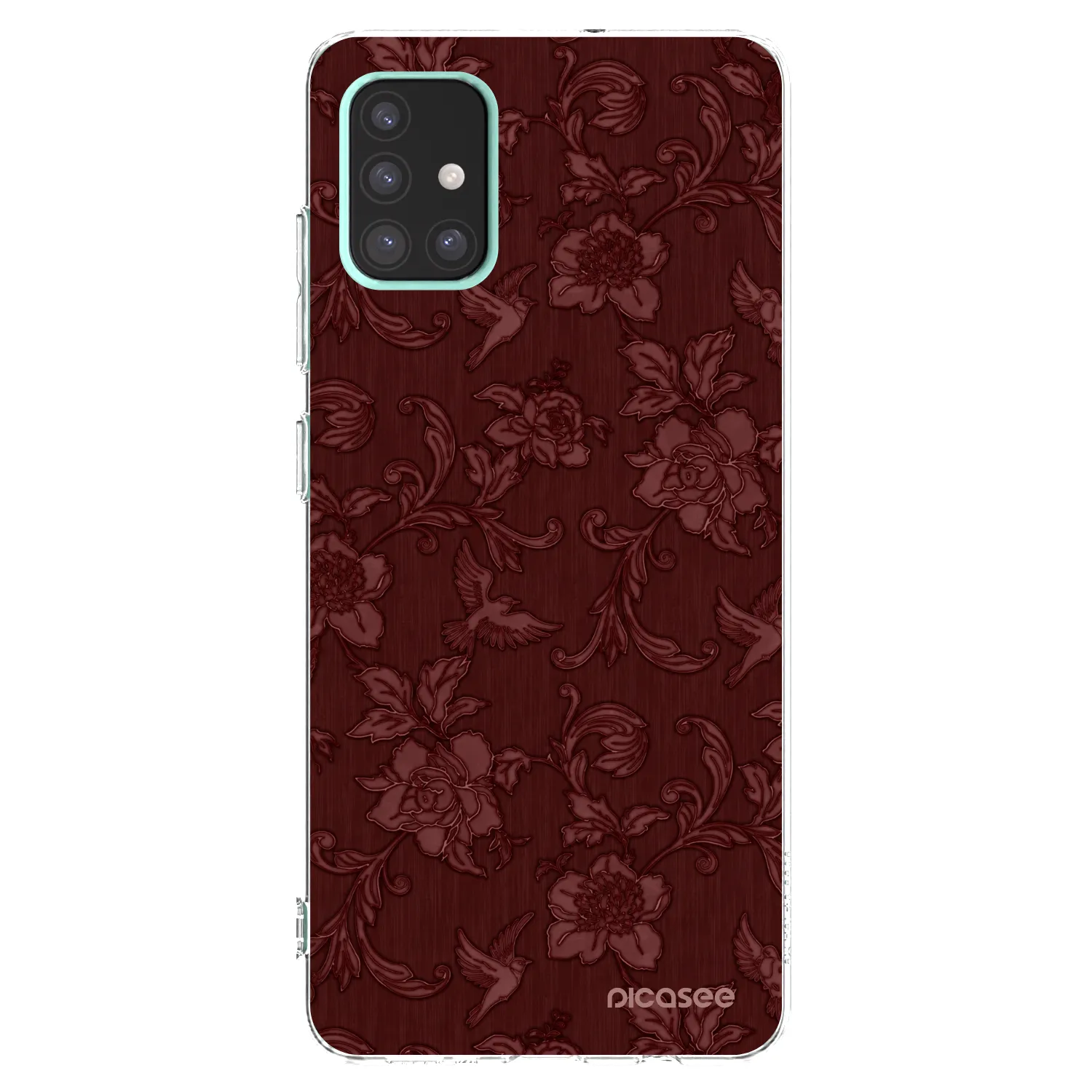 Picasee silikonový průhledný obal pro Samsung Galaxy A51 A515F - Red Elegance