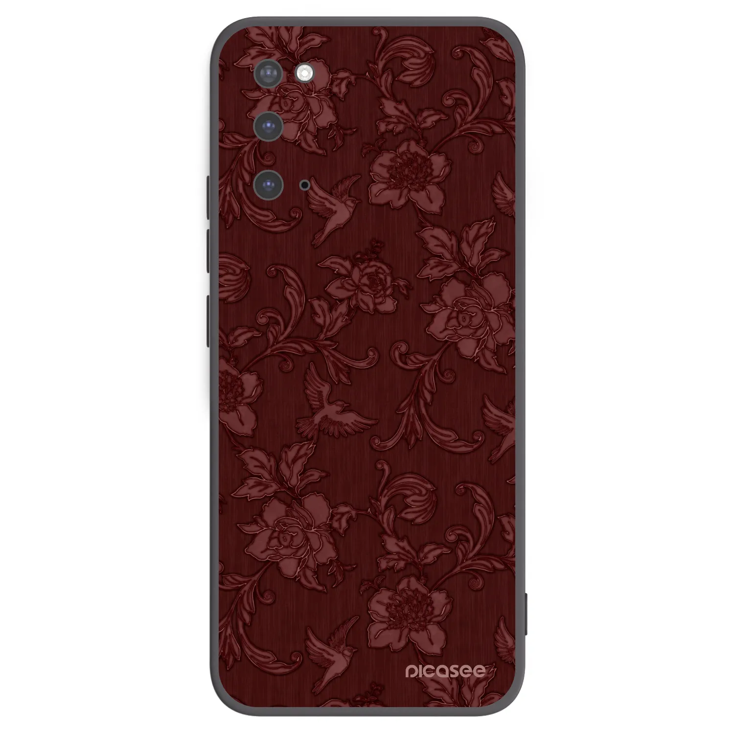 Picasee silikonový černý obal pro Samsung Galaxy S20 G980F - Red Elegance