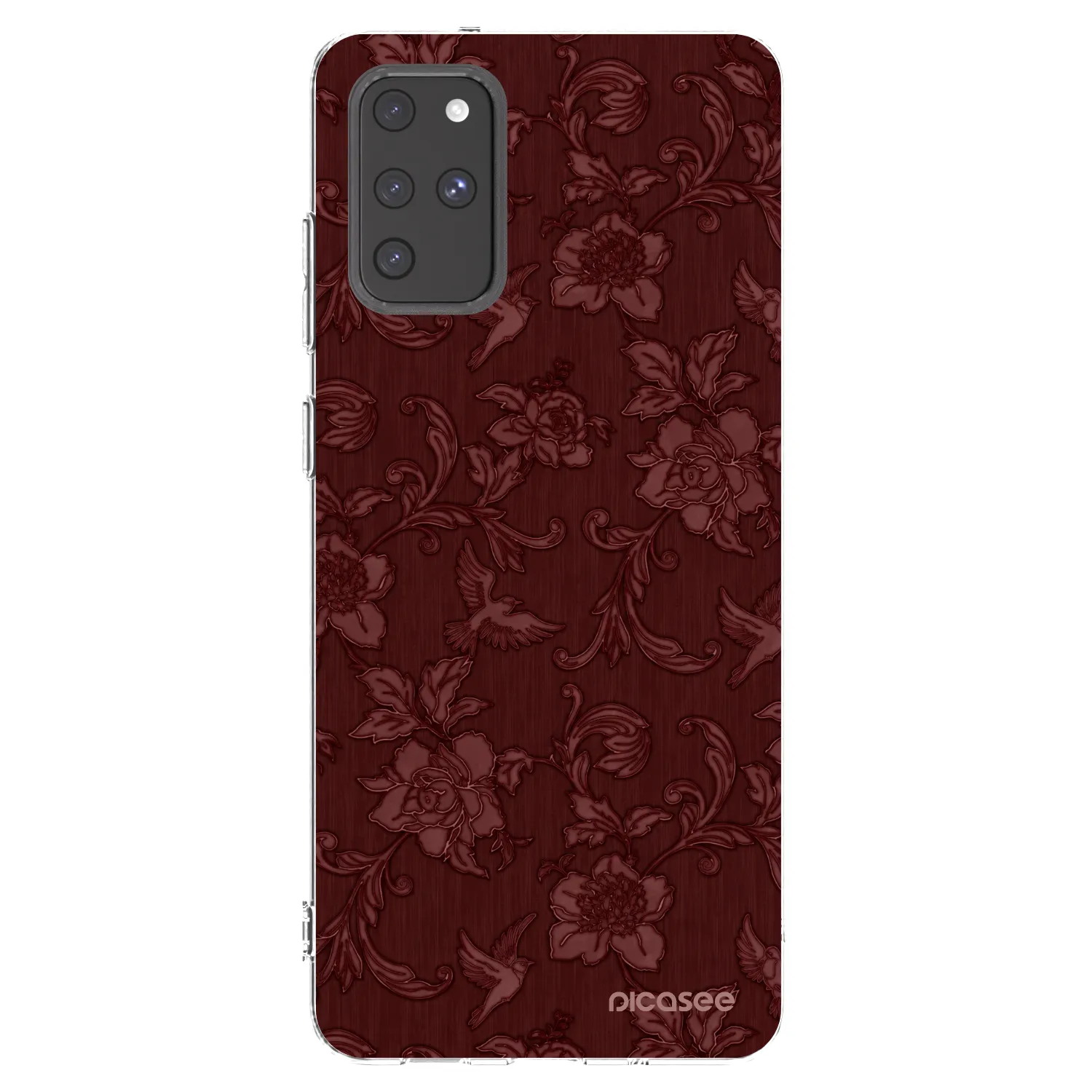 Picasee silikonový průhledný obal pro Samsung Galaxy S20+ G985F - Red Elegance