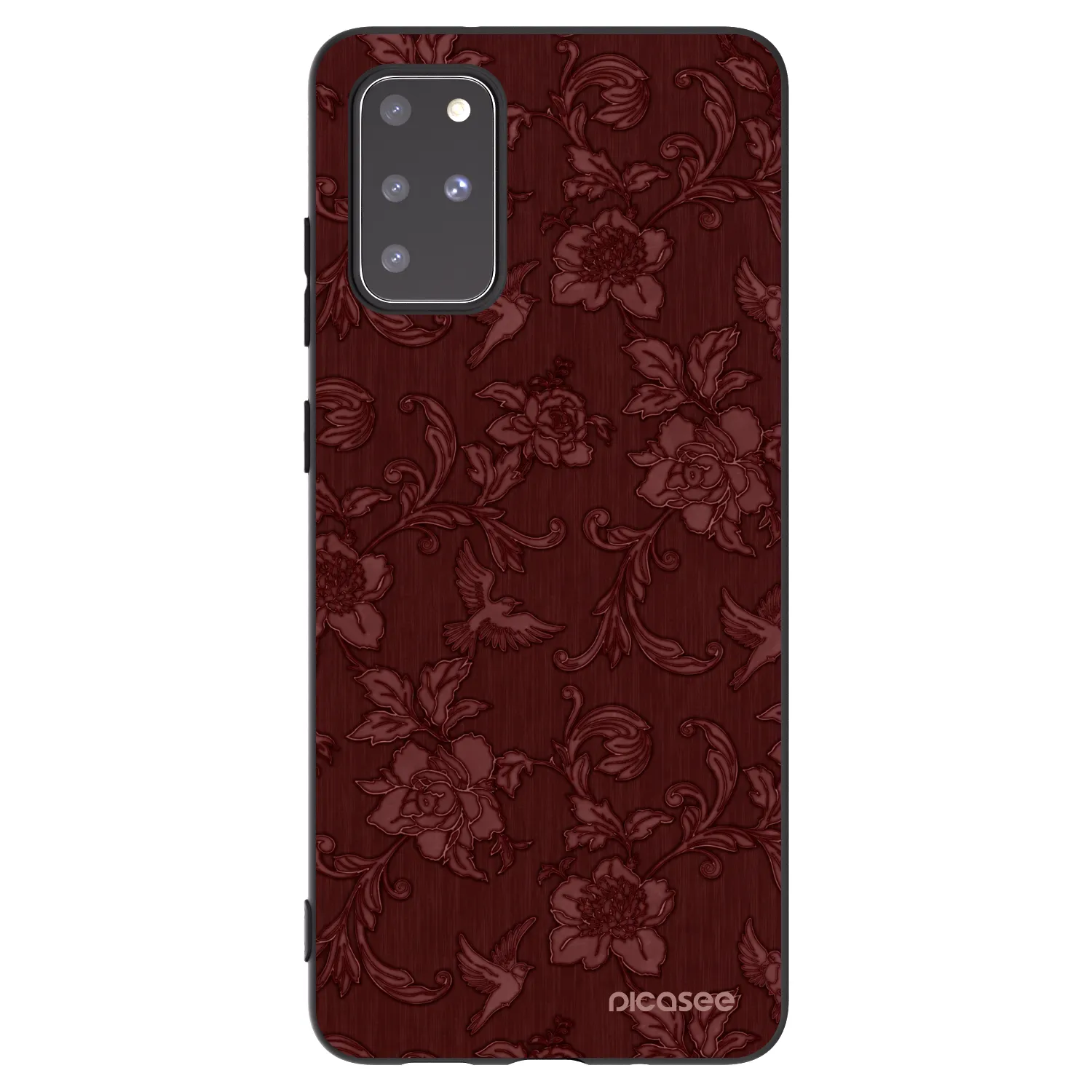 Picasee silikonový černý obal pro Samsung Galaxy S20+ G985F - Red Elegance