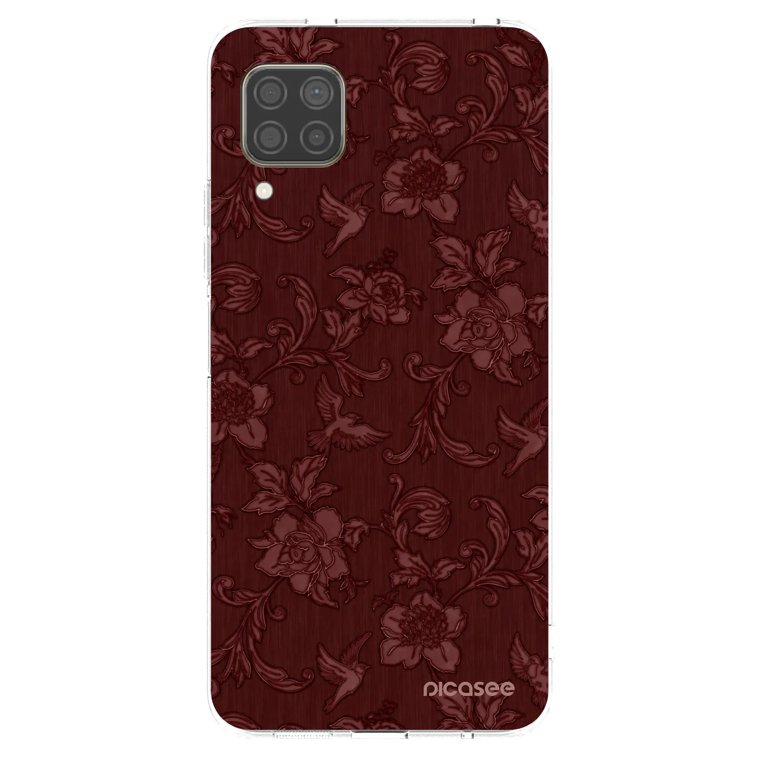 Picasee silikonový průhledný obal pro Huawei P40 Lite - Red Elegance