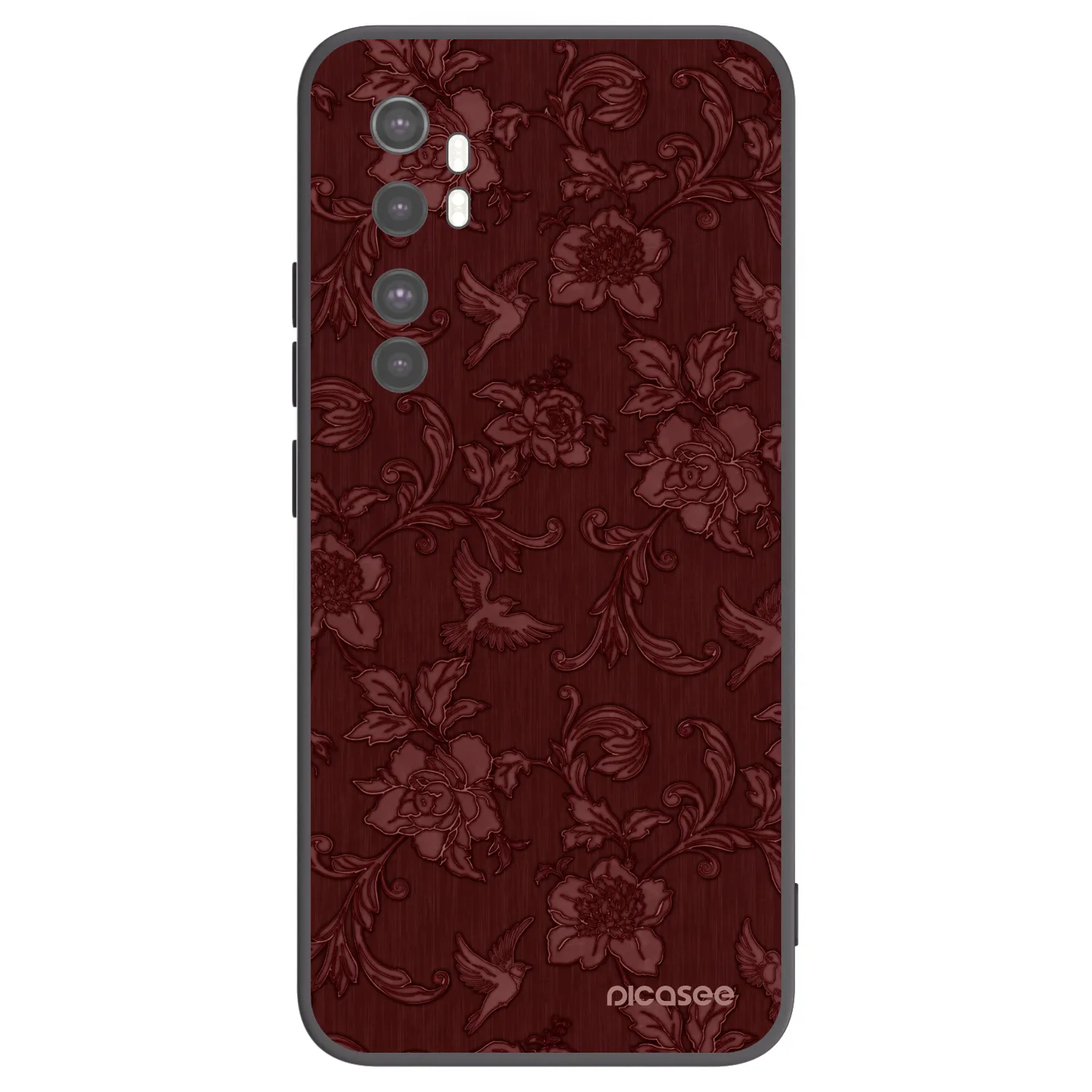 Picasee silikonový černý obal pro Xiaomi Mi Note 10 Lite - Red Elegance