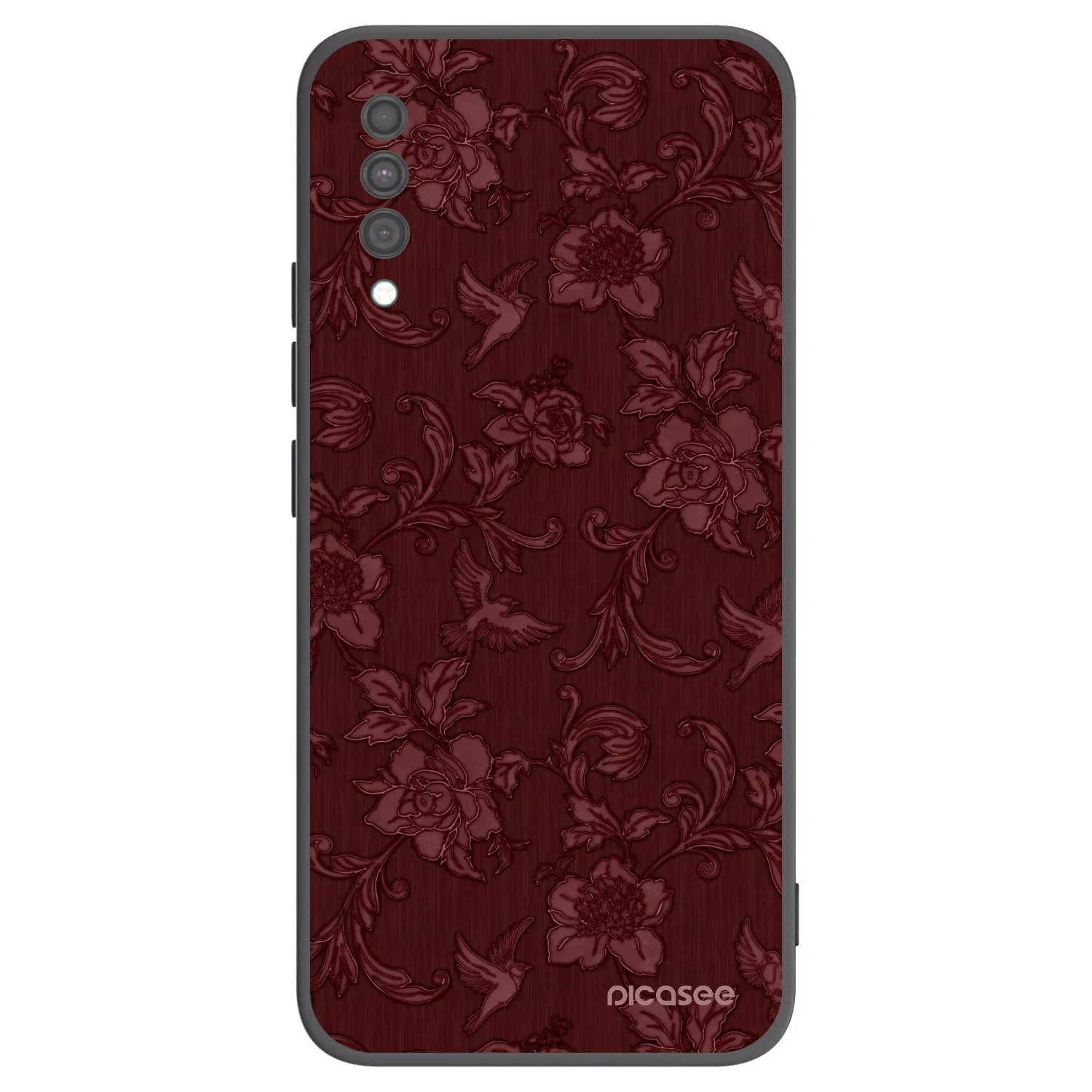 Picasee silikonový černý obal pro Samsung Galaxy A30s A307F - Red Elegance