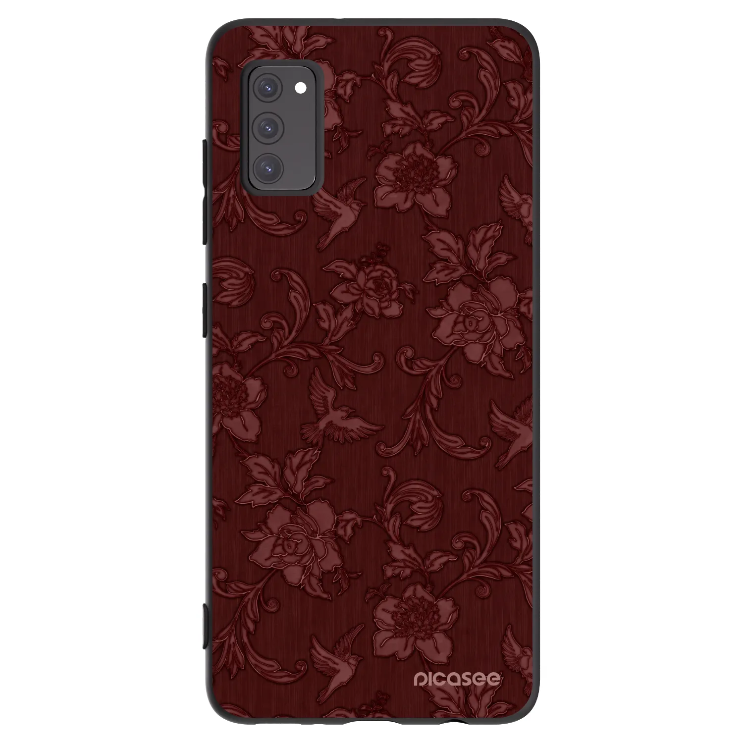 Picasee silikonový černý obal pro Samsung Galaxy A41 A415F - Red Elegance