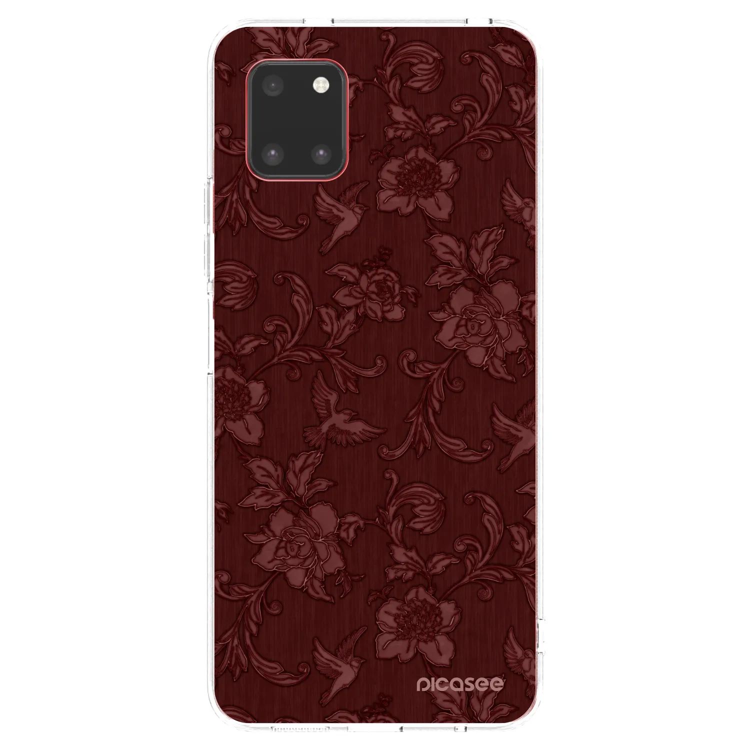 Picasee silikonový průhledný obal pro Samsung Galaxy Note 10 Lite N770F - Red Elegance