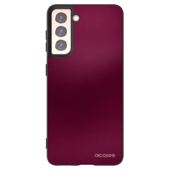 Picasee silikonový černý obal pro Samsung Galaxy S21 5G G991B - Velvet Bordeaux