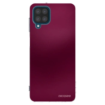 Picasee silikonový průhledný obal pro Samsung Galaxy A12 A125F - Velvet Bordeaux