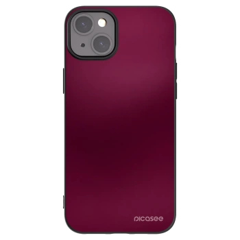 Picasee silikonový černý obal pro Apple iPhone 15 Plus - Velvet Bordeaux