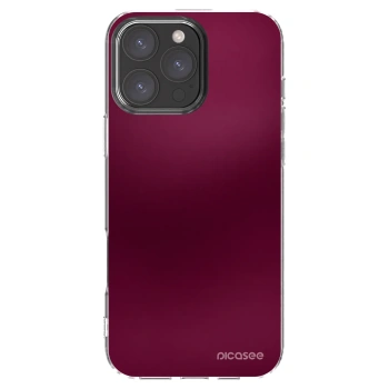 Picasee silikonový průhledný obal pro Apple iPhone 16 Pro Max - Velvet Bordeaux