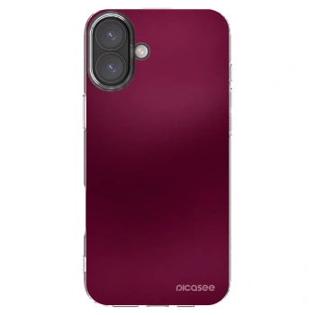 Picasee silikonový průhledný obal pro Apple iPhone 16 Plus - Velvet Bordeaux