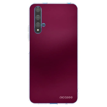 Picasee silikonový průhledný obal pro Huawei Nova 5T - Velvet Bordeaux