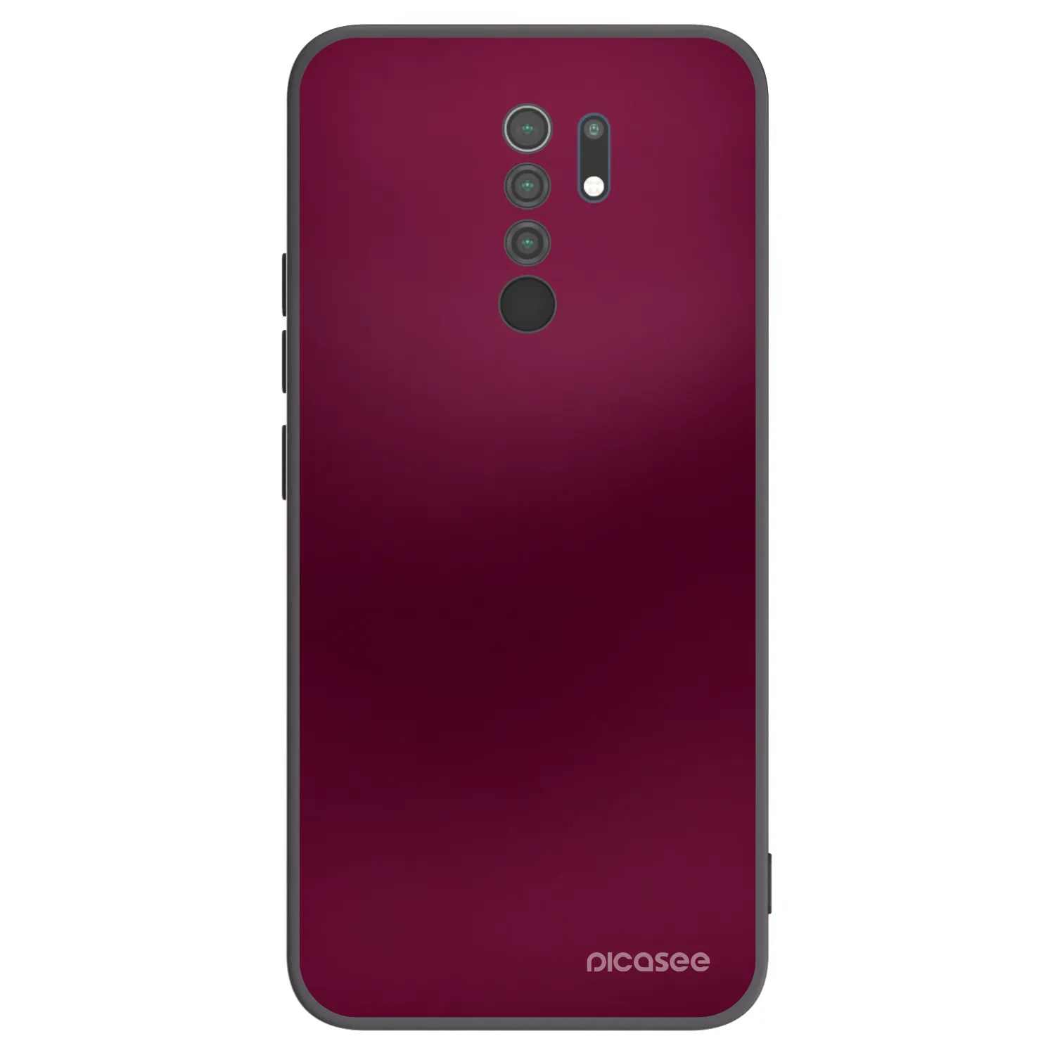 Picasee silikonový černý obal pro Xiaomi Redmi 9 - Velvet Bordeaux
