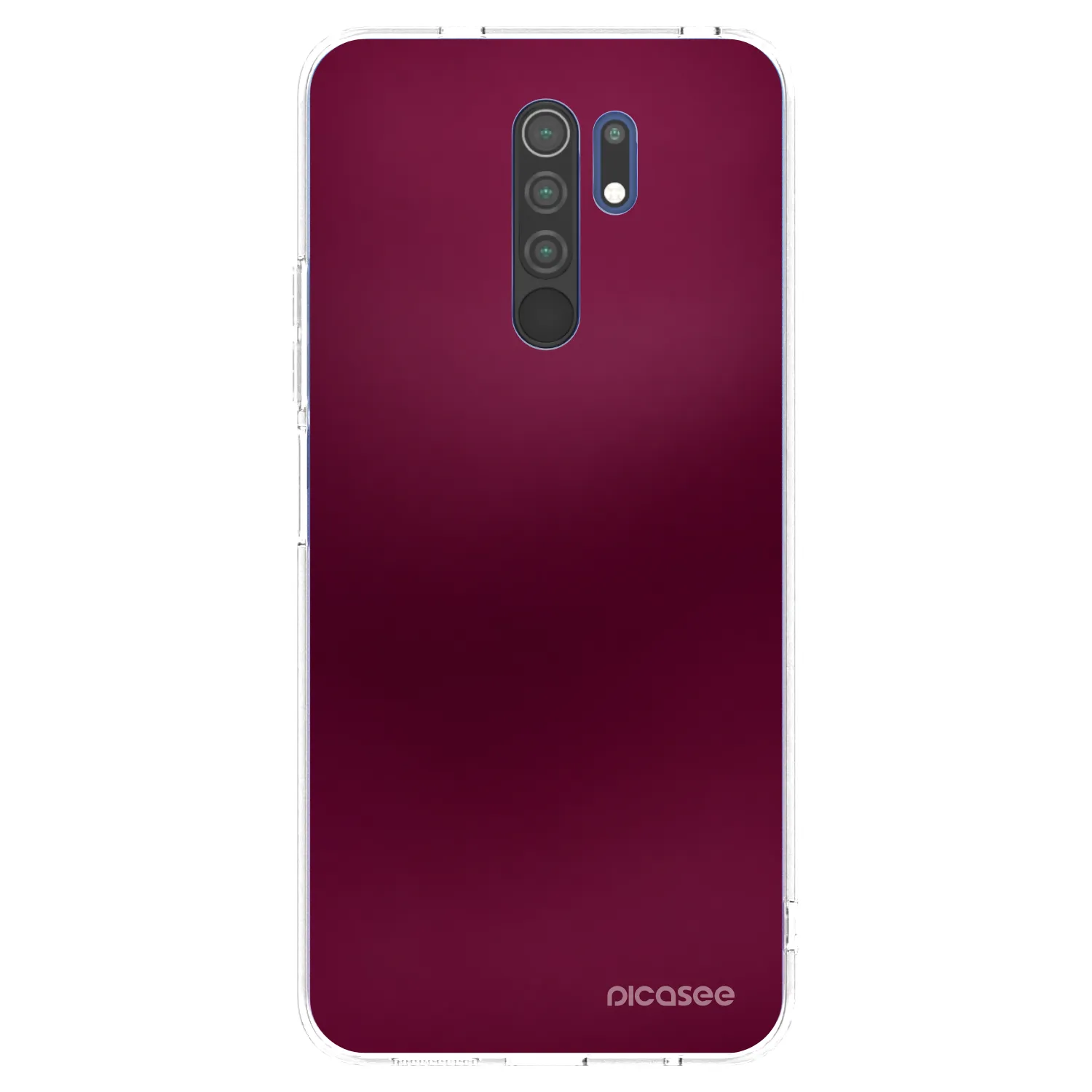 Picasee silikonový průhledný obal pro Xiaomi Redmi 9 - Velvet Bordeaux