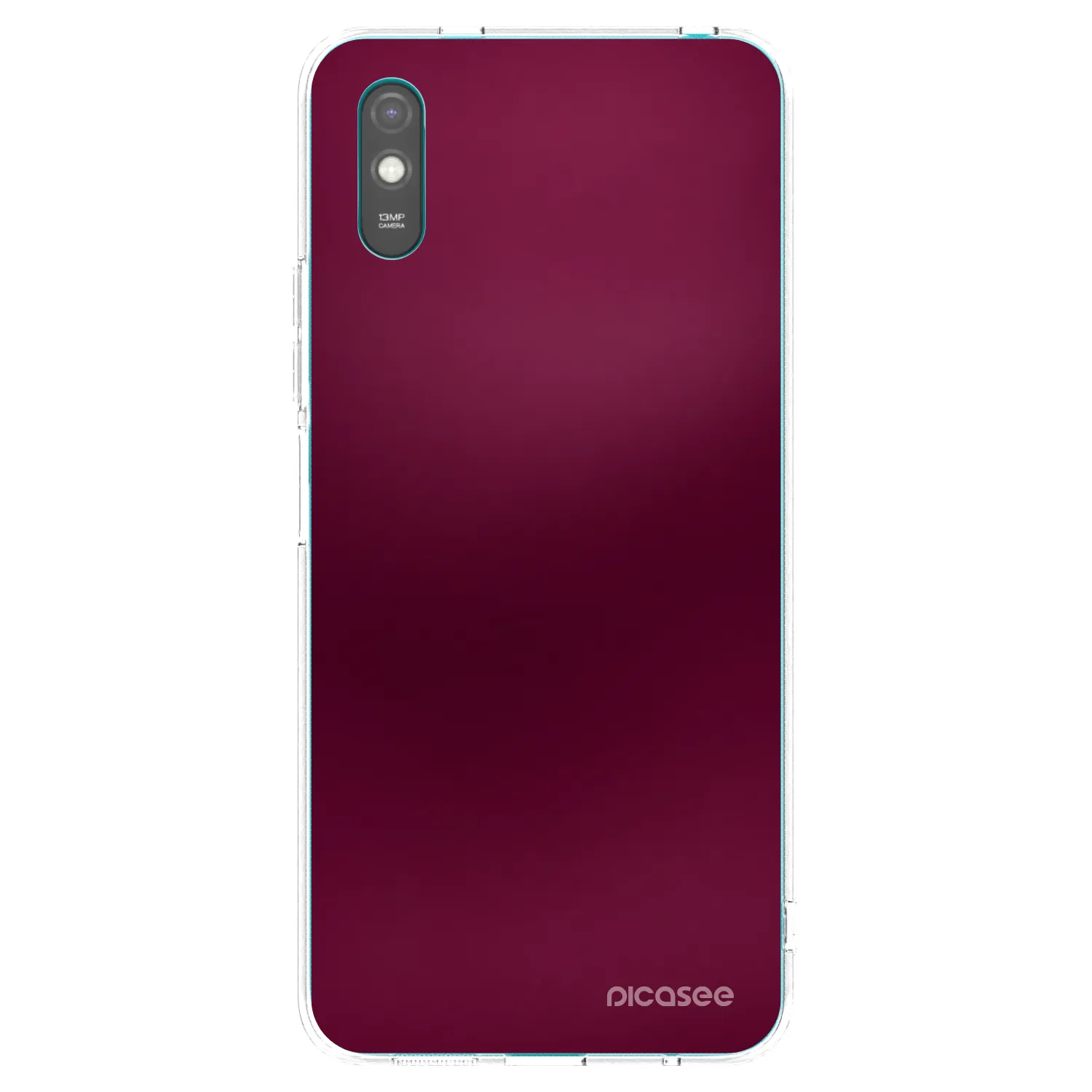 Picasee silikonový průhledný obal pro Xiaomi Redmi 9A - Velvet Bordeaux