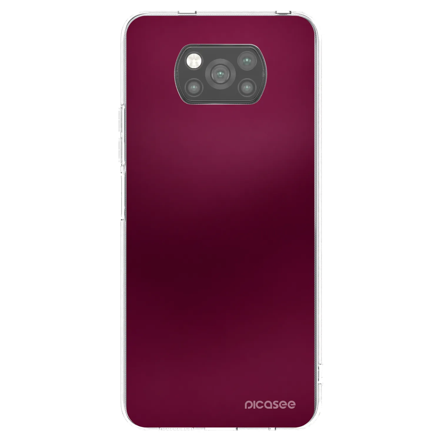 Picasee silikonový černý obal pro Xiaomi Poco X3 - Velvet Bordeaux