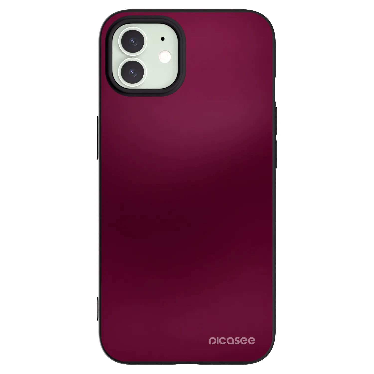 Picasee silikonový černý obal pro Apple iPhone 12 - Velvet Bordeaux