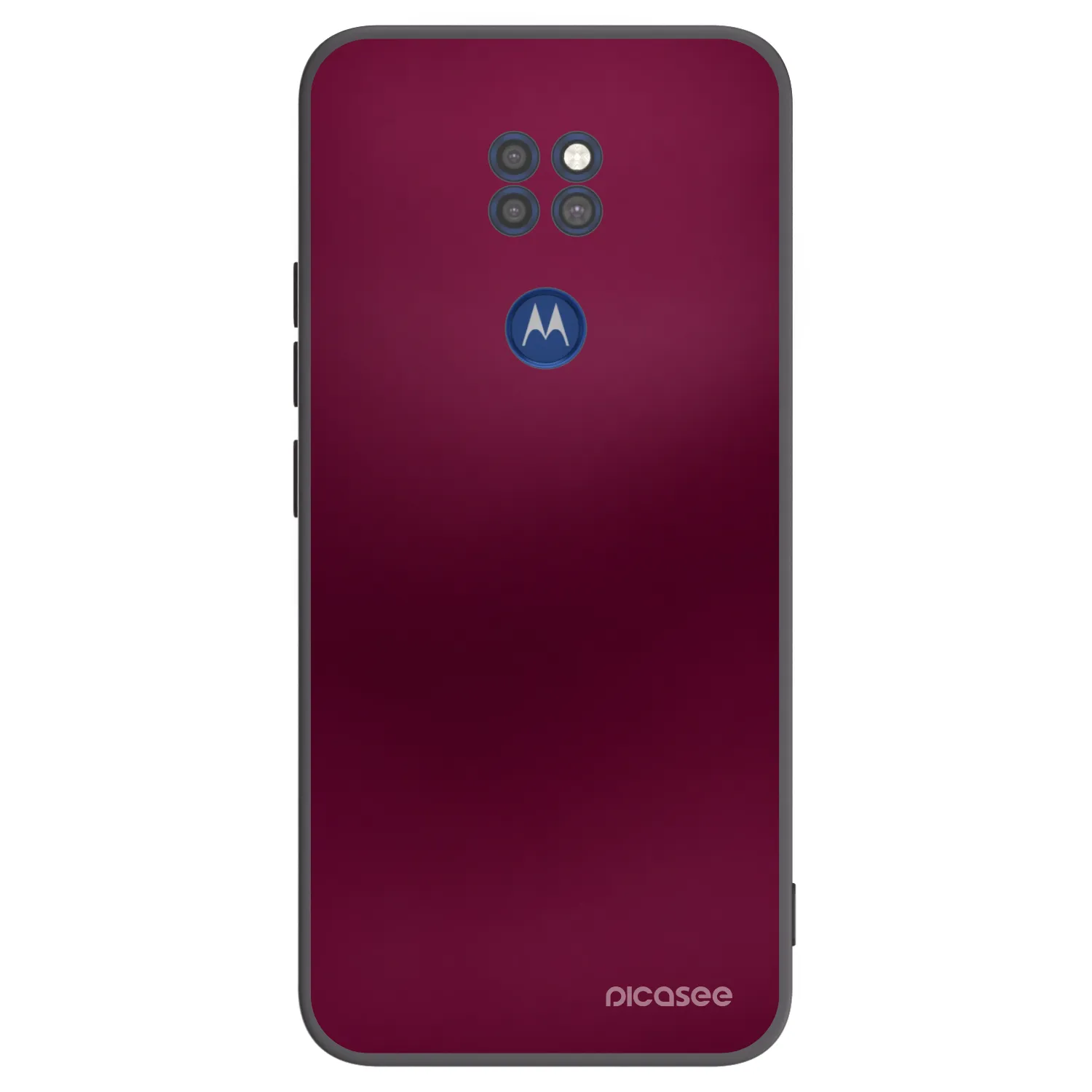 Picasee silikonový černý obal pro Motorola Moto G9 Play - Velvet Bordeaux
