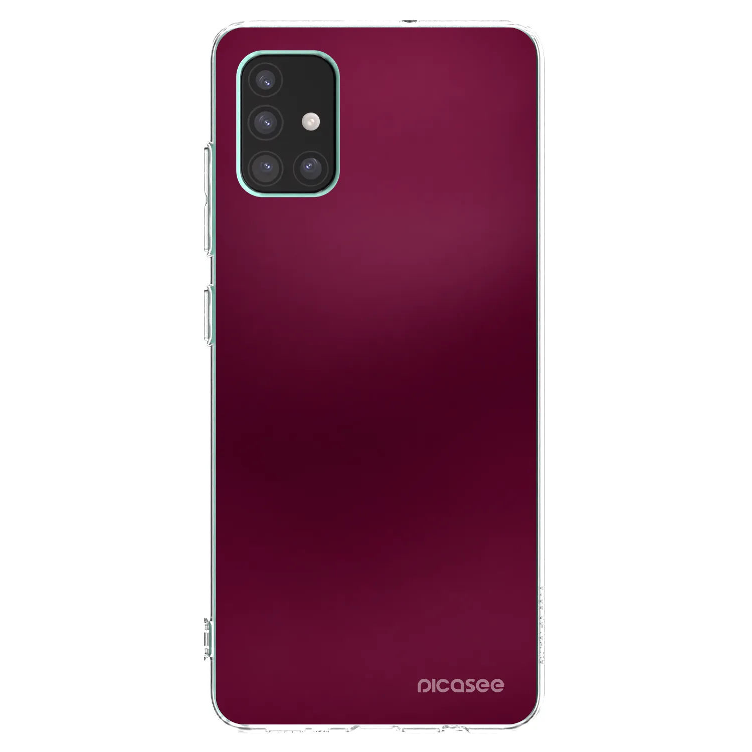 Picasee silikonový průhledný obal pro Samsung Galaxy M51 M515F - Velvet Bordeaux