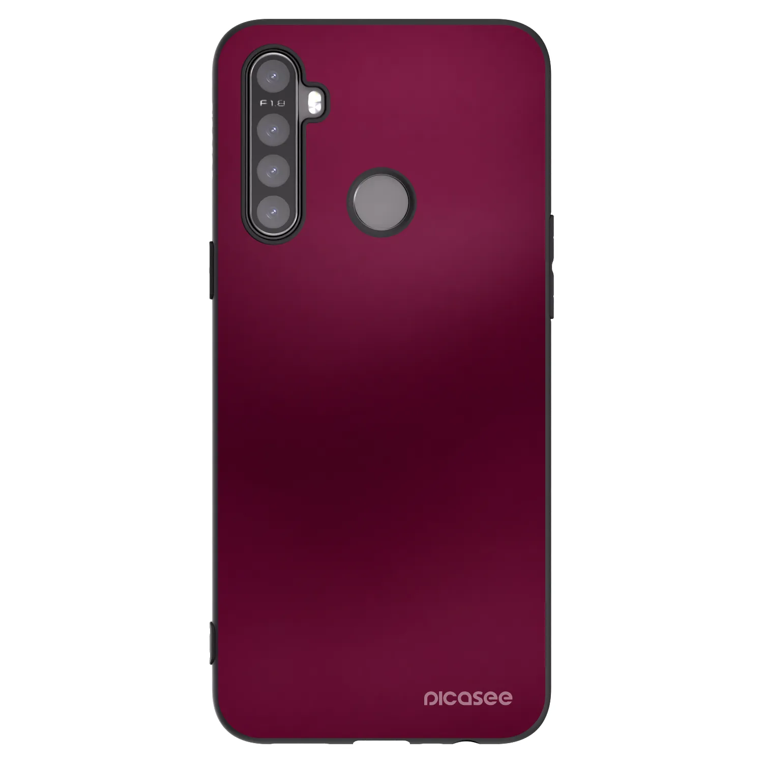 Picasee silikonový černý obal pro Realme 5 - Velvet Bordeaux