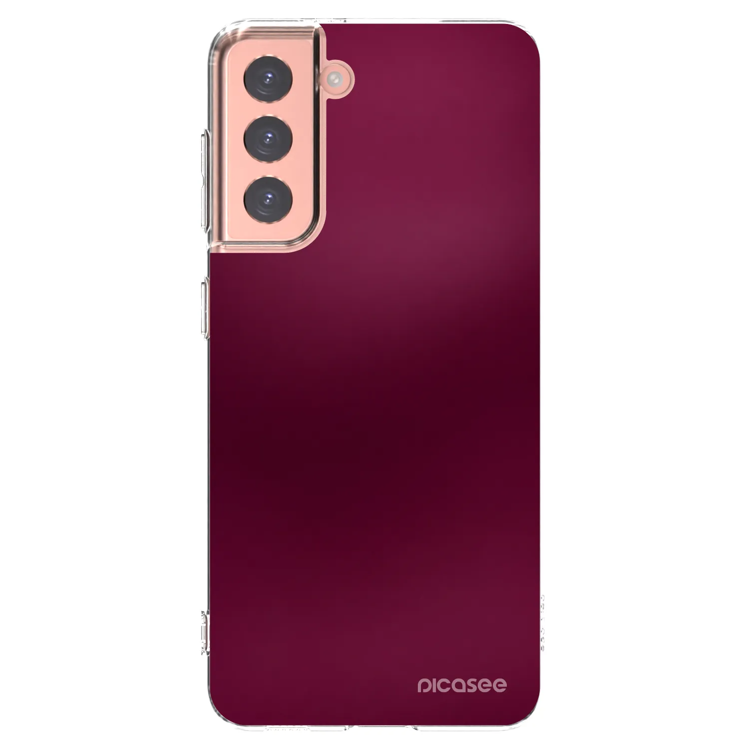 Picasee silikonový průhledný obal pro Samsung Galaxy S21 5G G991B - Velvet Bordeaux