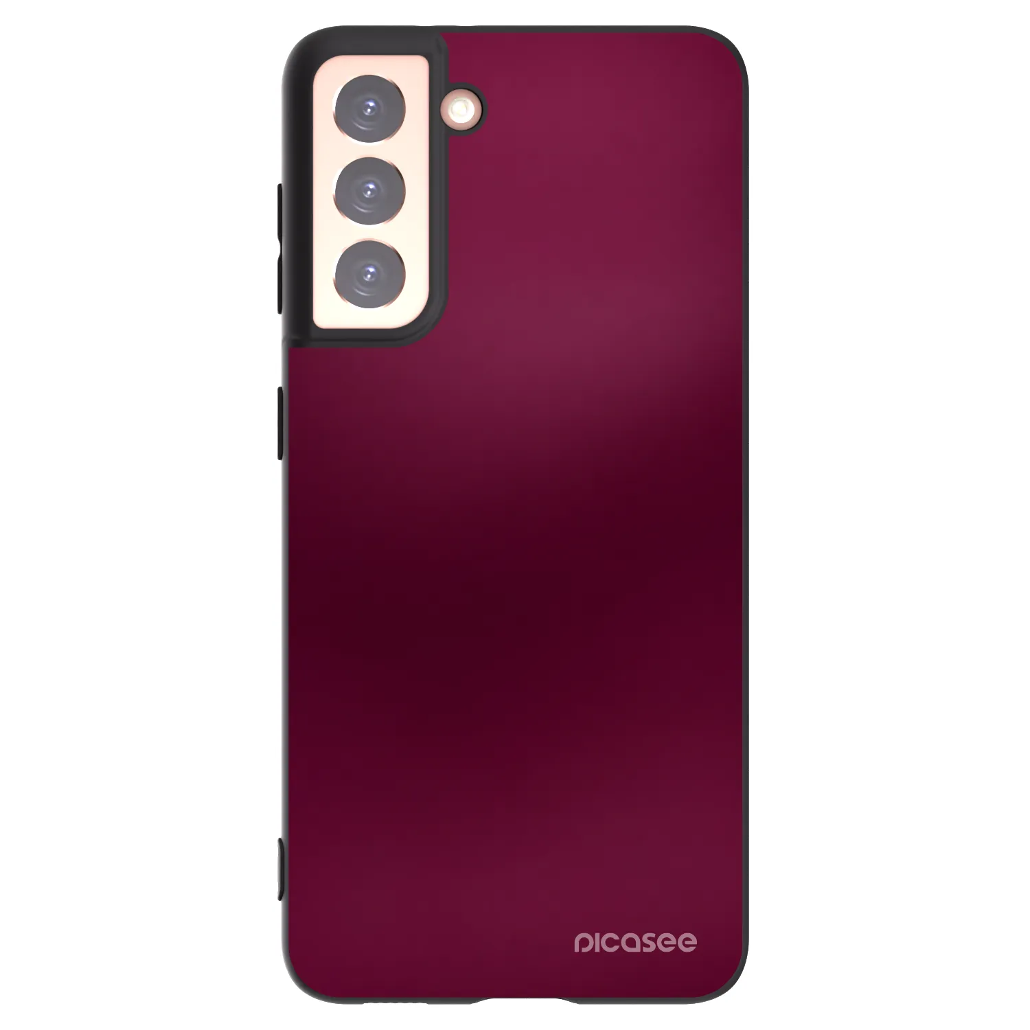 Picasee silikonový černý obal pro Samsung Galaxy S21 5G G991B - Velvet Bordeaux