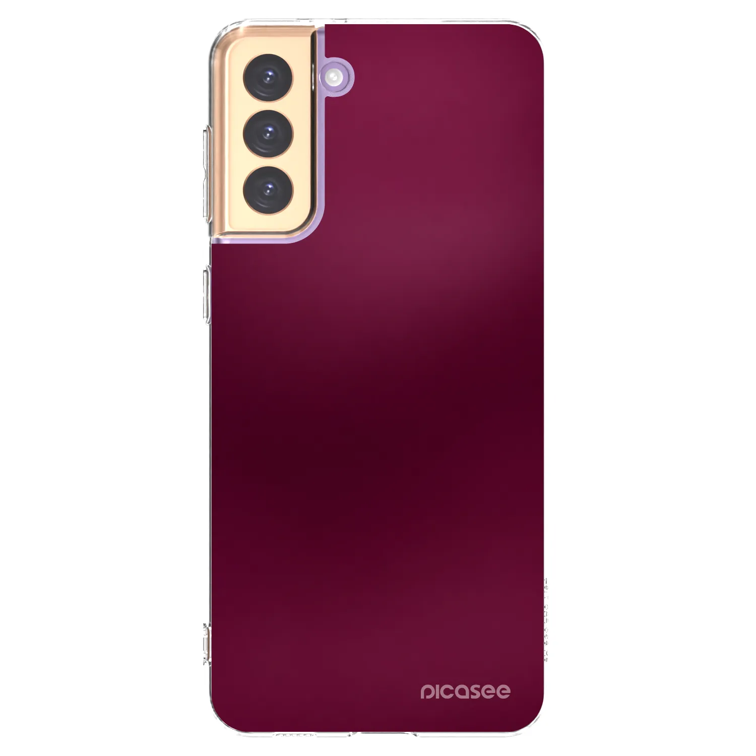 Picasee silikonový průhledný obal pro Samsung Galaxy S21+ 5G G996F - Velvet Bordeaux