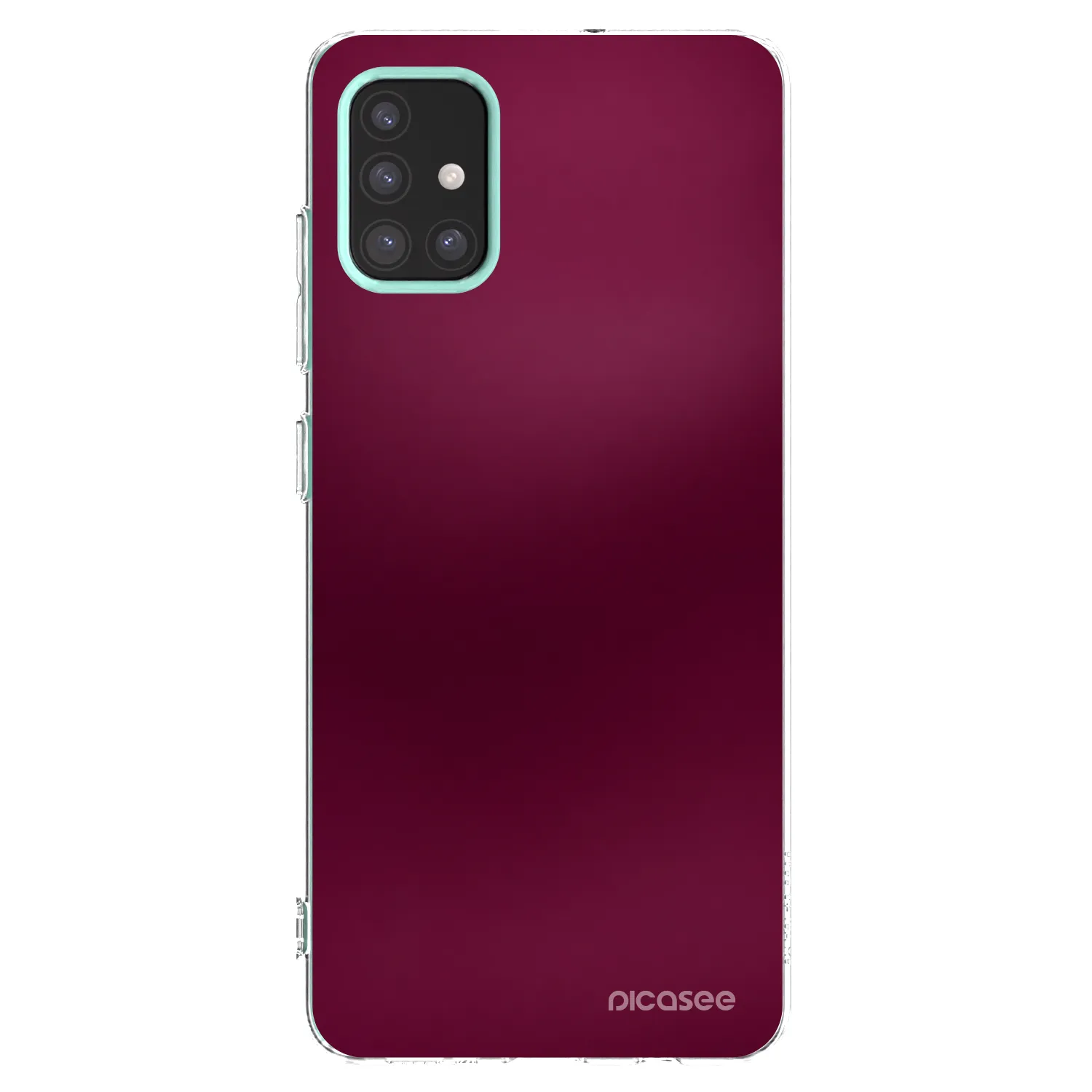 Picasee silikonový průhledný obal pro Samsung Galaxy M31s - Velvet Bordeaux