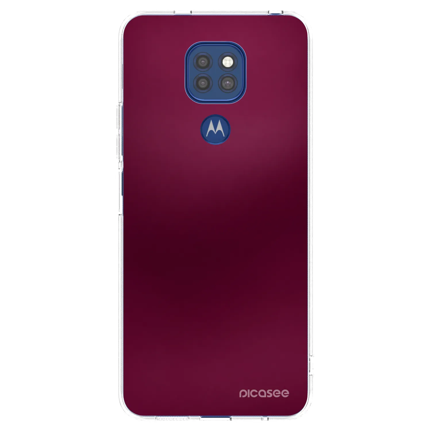 Picasee silikonový průhledný obal pro Motorola Moto G9 Play - Velvet Bordeaux